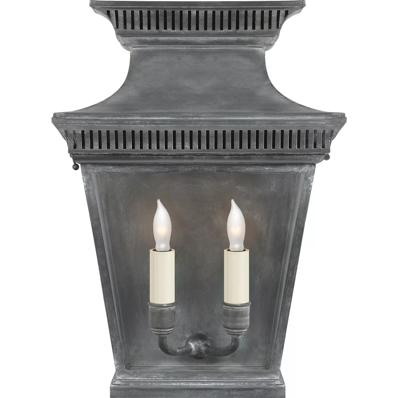 Chapman & Myers Elsinore 2 Light 15.75 inch Weathered Zinc Outdoor Wall Lantern, Medium
