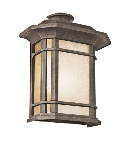 San Miguel 1 Light 12 inch Black Outdoor Wall Lantern