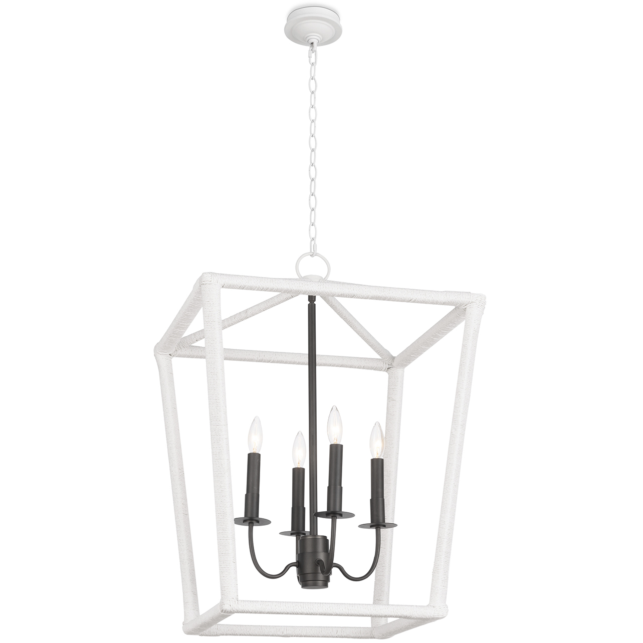 Luella 4 Light 20.5 inch Blackened Brass Lantern, Medium