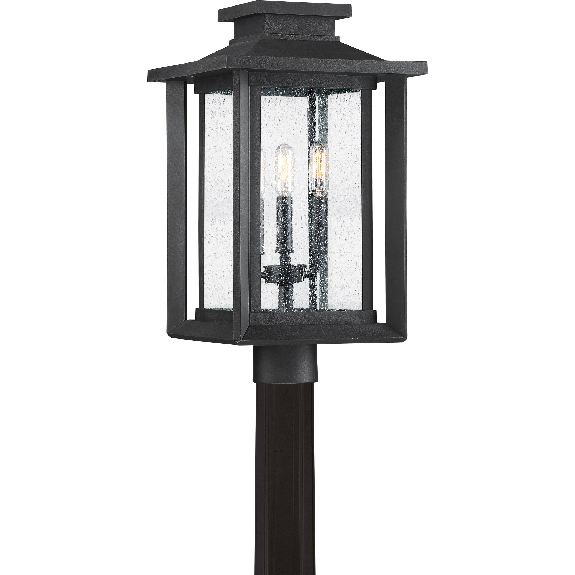 Wakefield 3 Light 19 inch Earth Black Outdoor Post Lantern