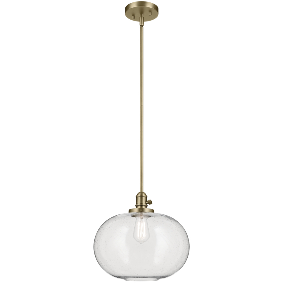 Avery 1 Light Natural Brass Pendant Ceiling Light