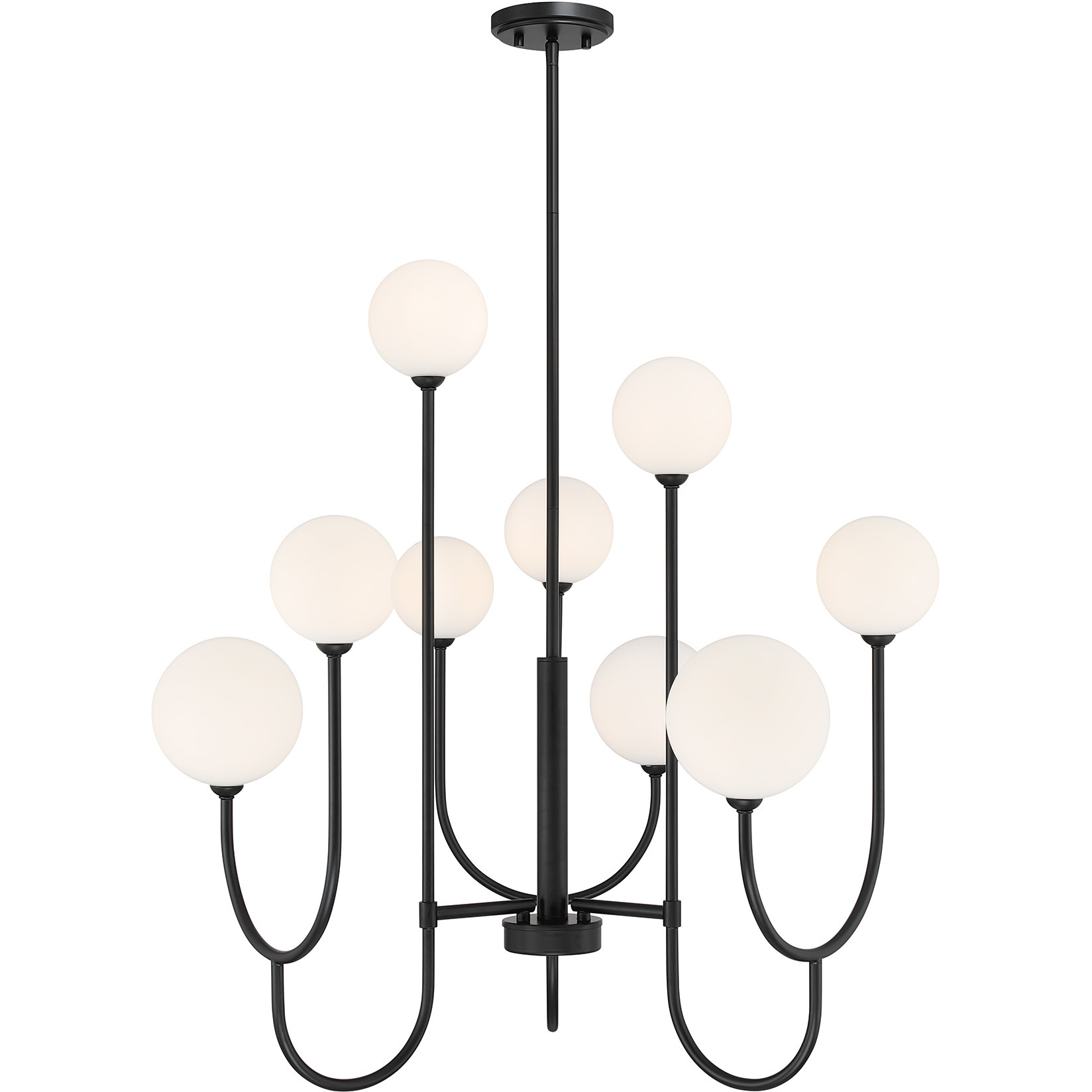 Chester 9 Light 30 inch Matte Black Chandelier Ceiling Light