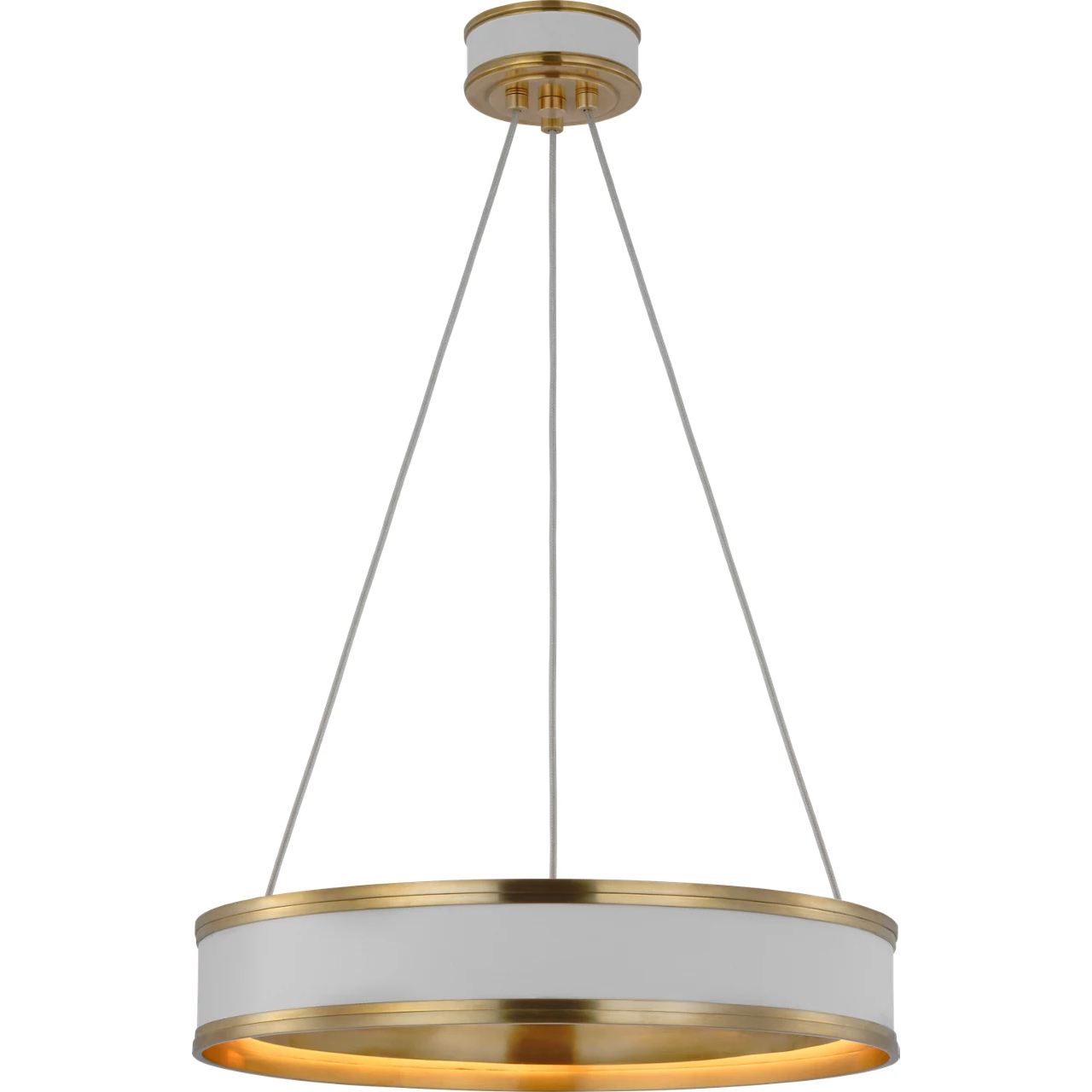 Chapman & Myers Connery LED 18 inch Matte White Ring Chandelier Ceiling Light