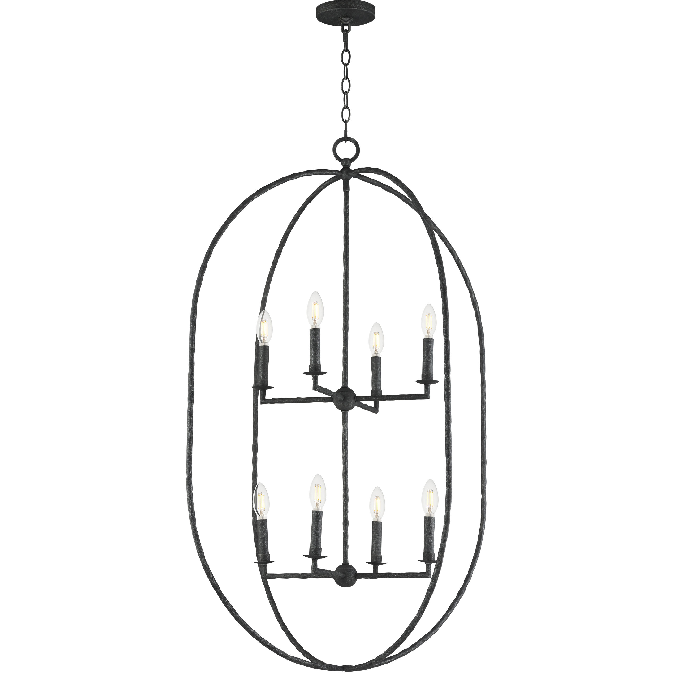 Martel 8 Light 30 inch Blacksmith Multi-Light Pendant Ceiling Light