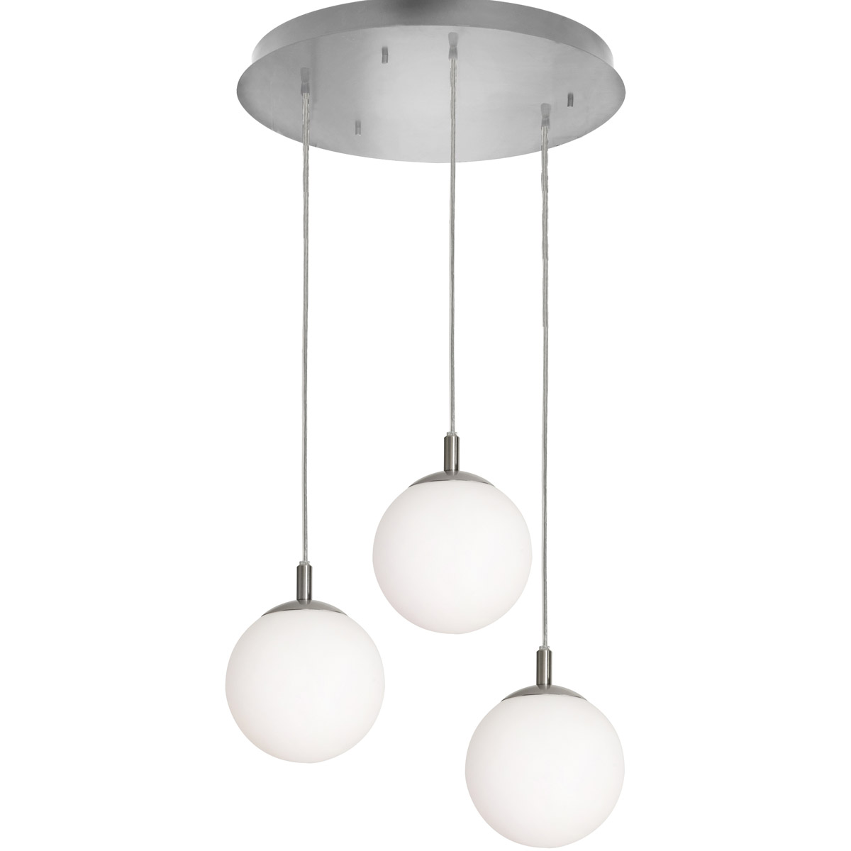 Loretto 3 Light 18 inch Satin Nickel Triple Round Pendant Ceiling Light
