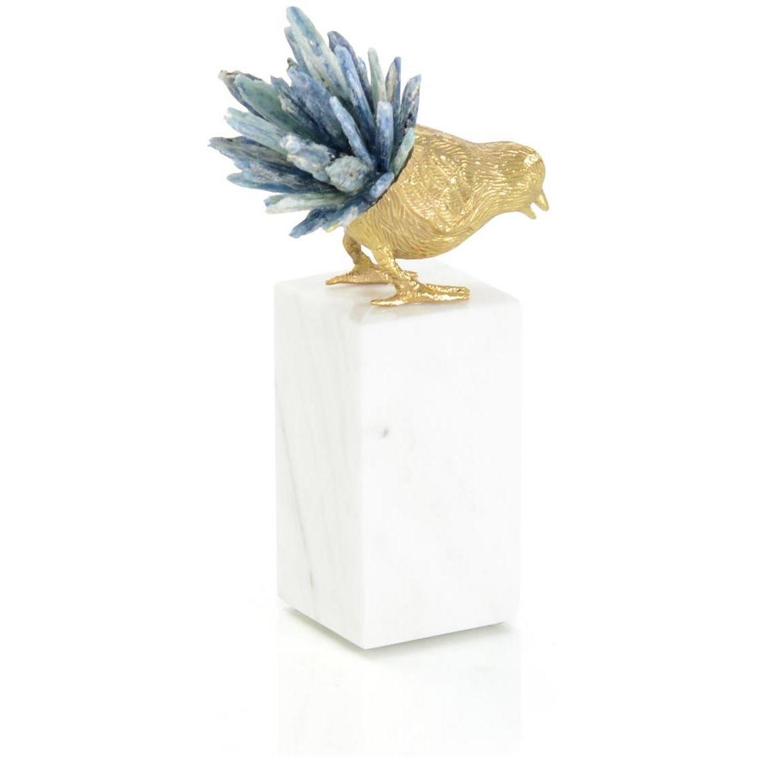 Bird and Cyanite I 8 X 5.25 inch Sculpture