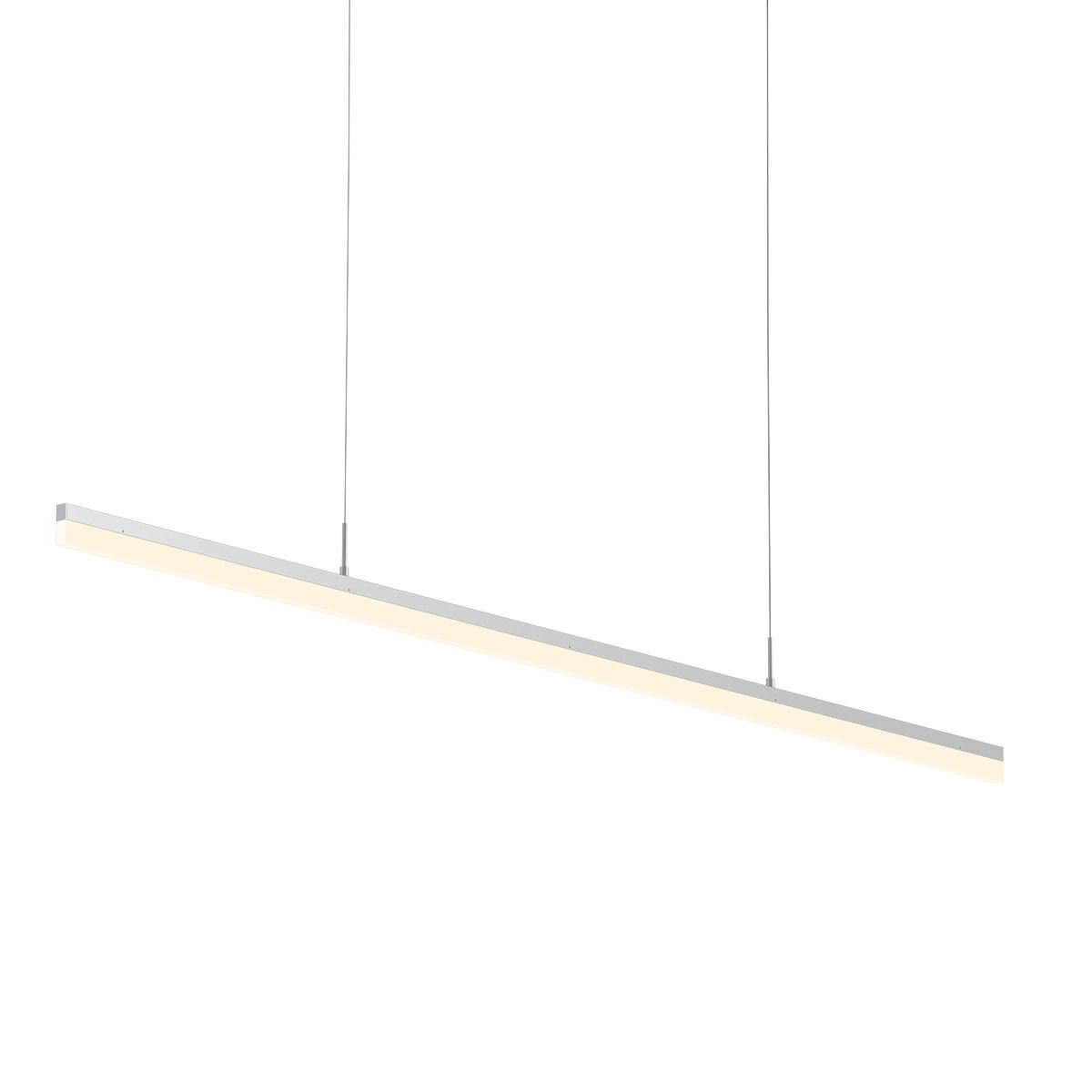 Stiletto LED 59.5 inch Bright Satin Aluminum Pendant Ceiling Light in Add 20 ft. Cord