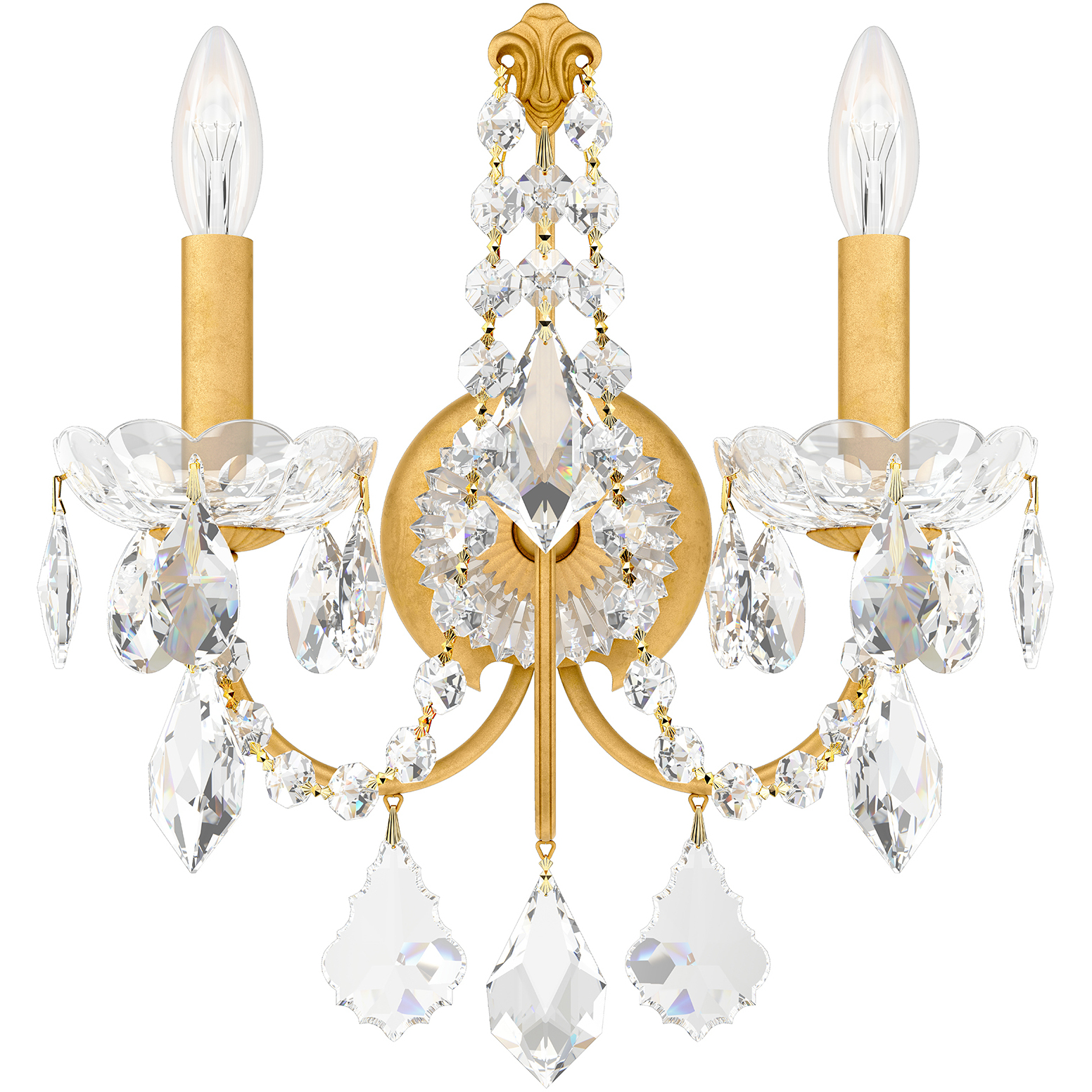 Century 2 Light 5.5 inch Heirloom Gold Wall Sconce Wall Light