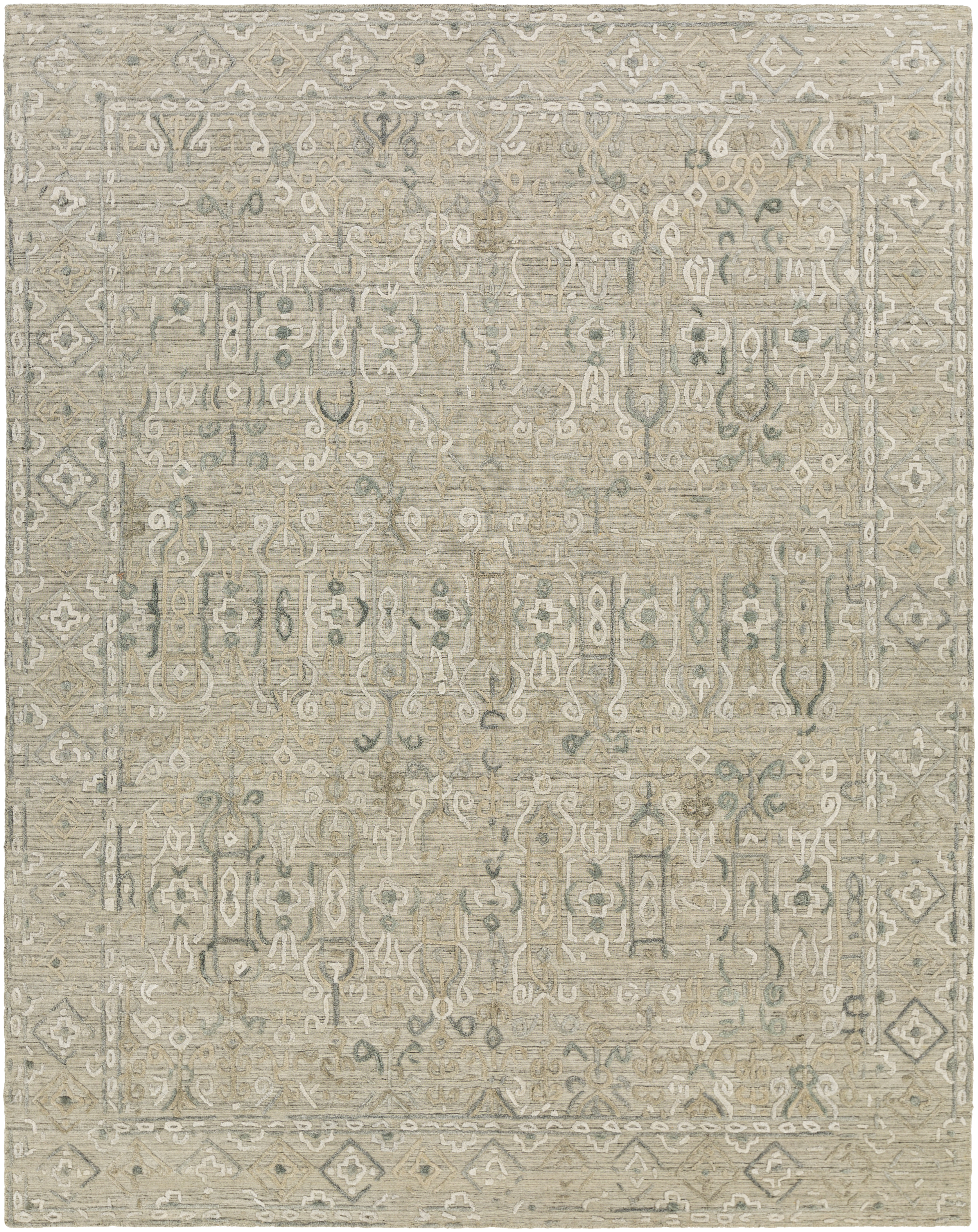 Makalu 108 X 72 inch Light Gray Rug in 6 X 9, Rectangle