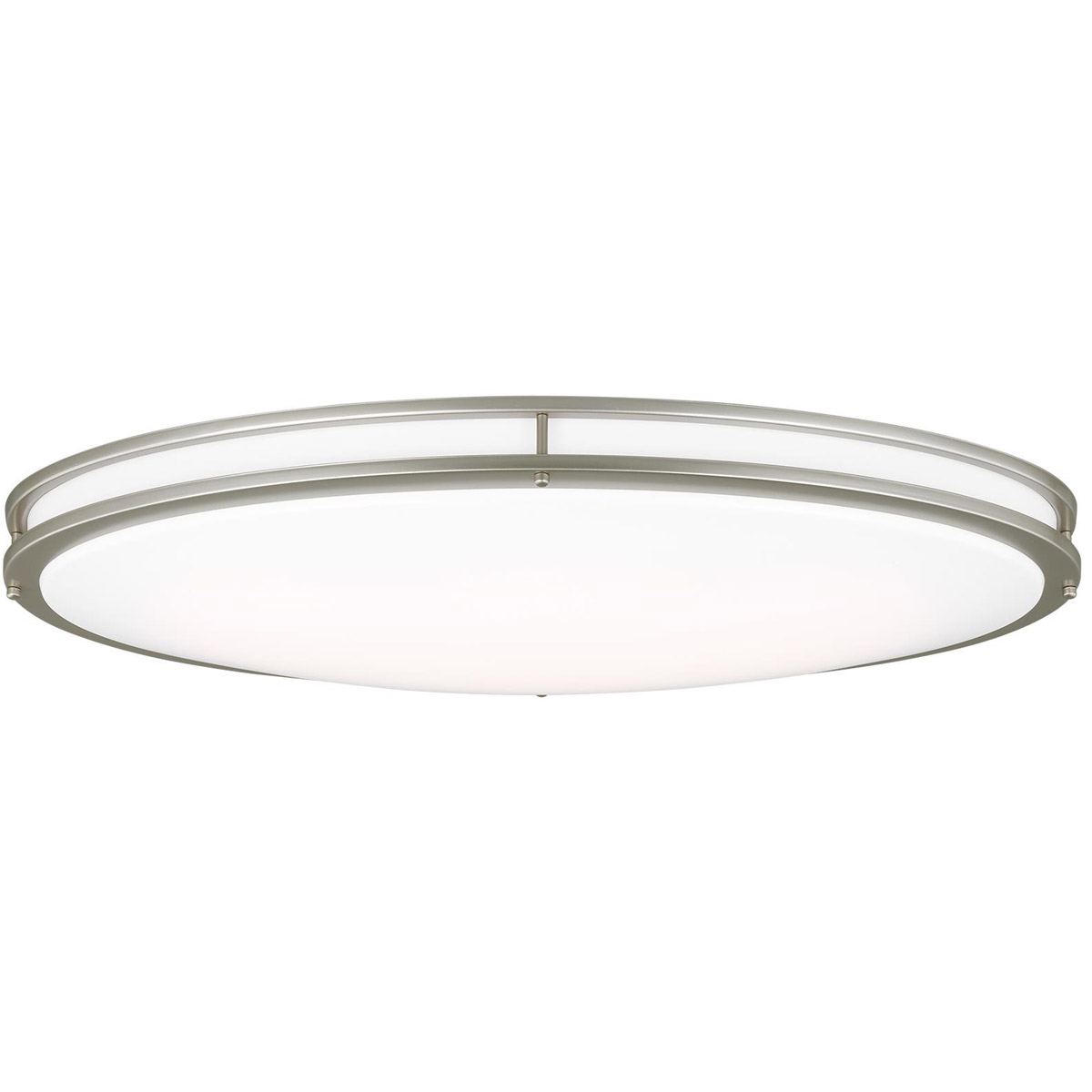 Mahone LED 18 inch Painted Brushed Nickel Flush Mount Ceiling Light Oval