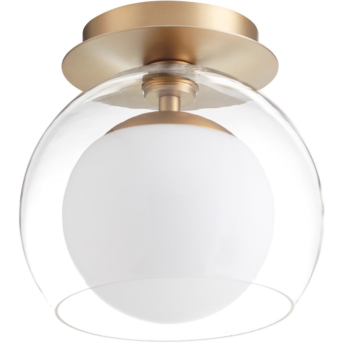 Fort Worth 1 Light 8.75 inch Aged Brass Flush Mount Ceiling Light