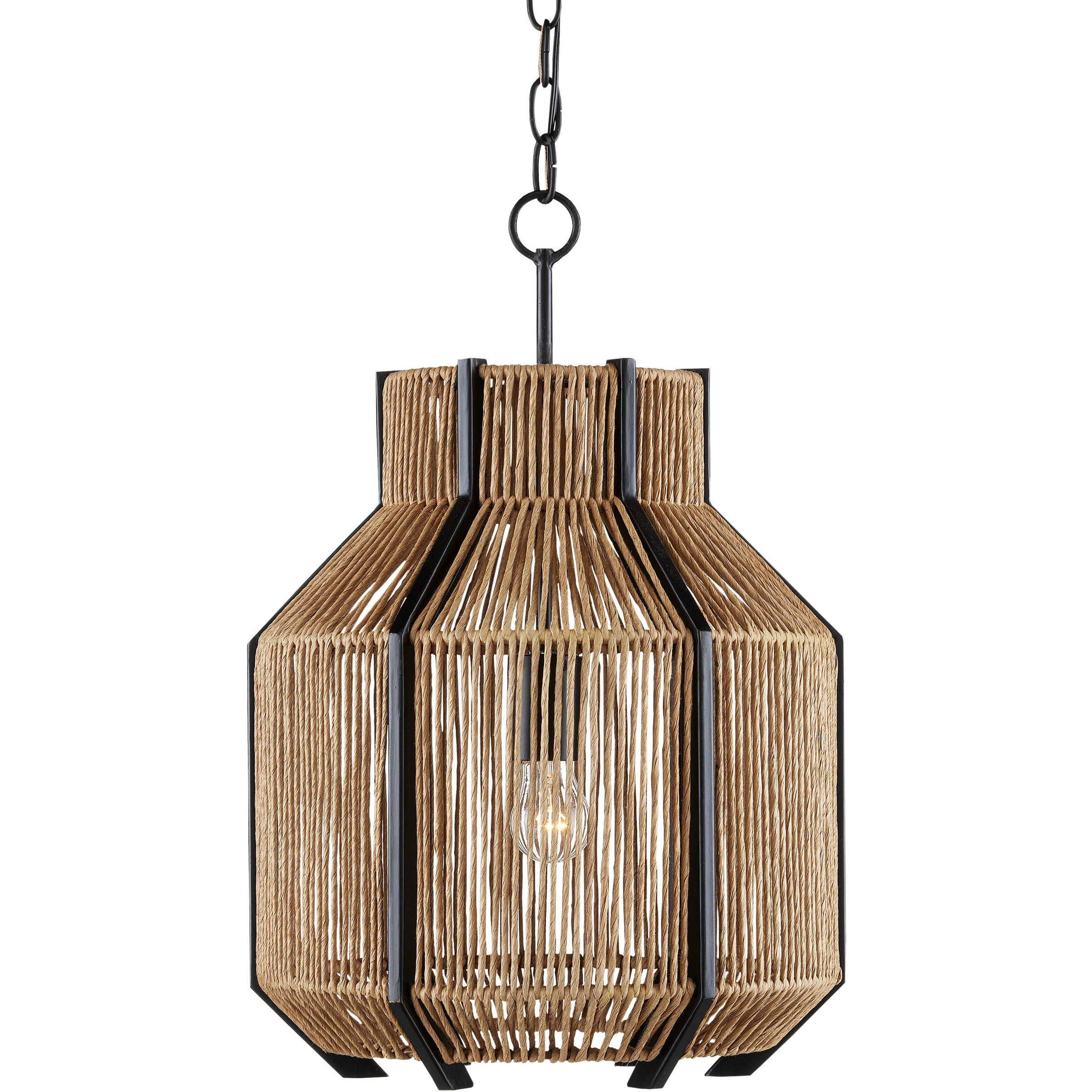Mali 1 Light 13.5 inch Satin Black Pendant Ceiling Light