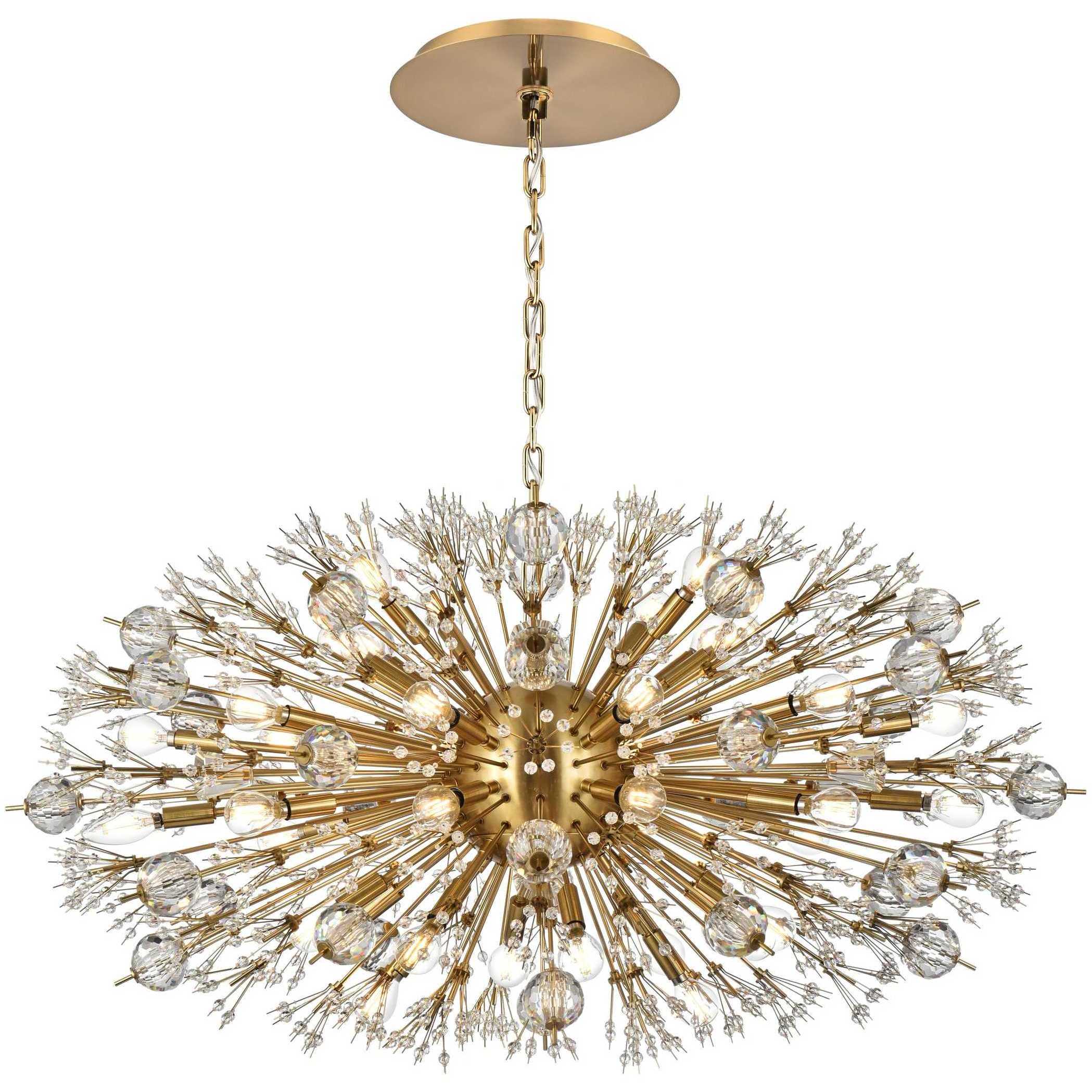Vera 38 Light 23 inch Gold Pendant Ceiling Light in Satin Gold