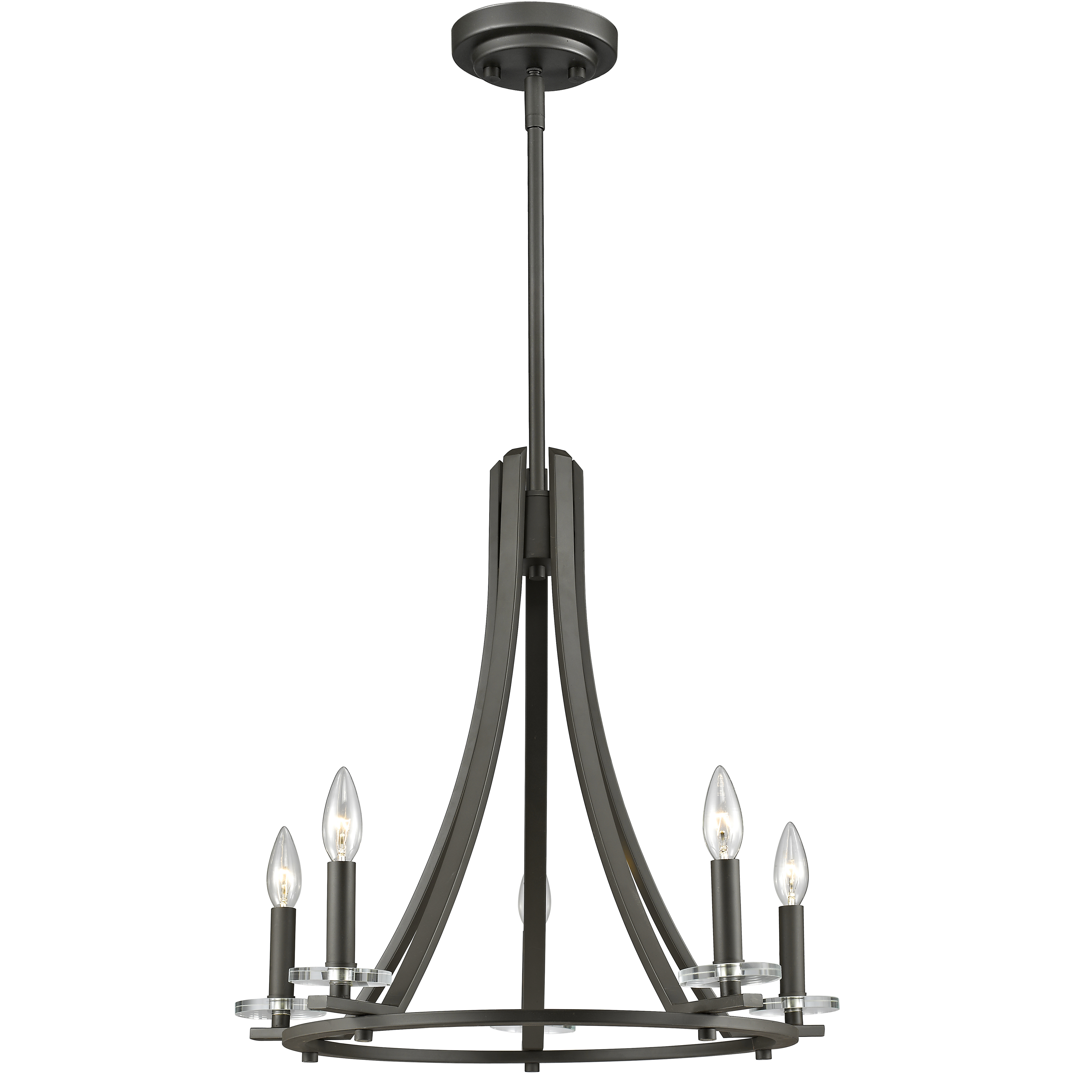 Verona 5 Light 22 inch Bronze Chandelier Ceiling Light