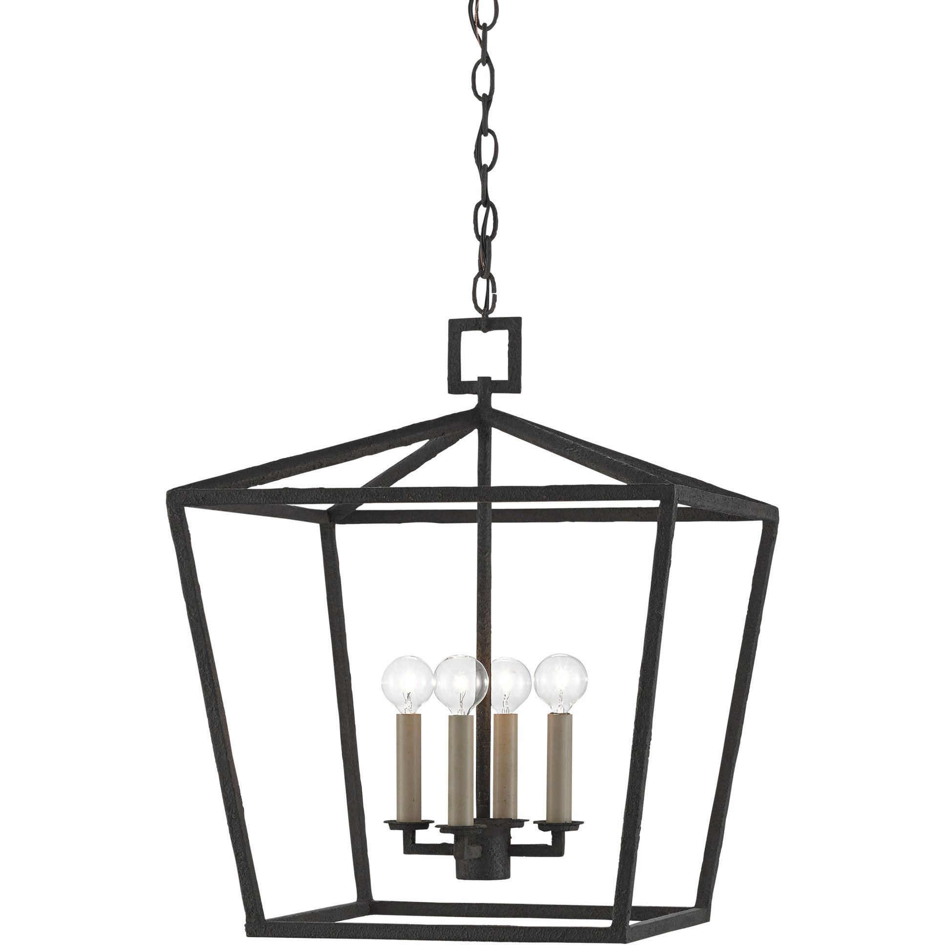 Denison 4 Light 18 inch Mole Black Lantern Pendant Ceiling Light, Medium