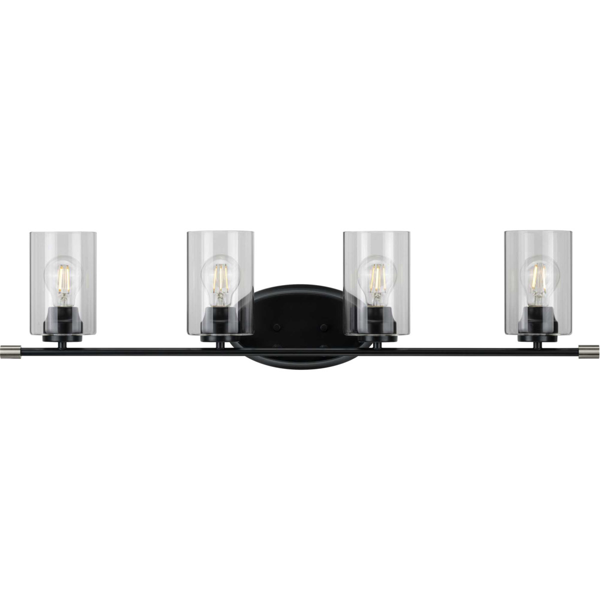 Riley 4 Light 34 inch Matte Black Bath Vanity Wall Light