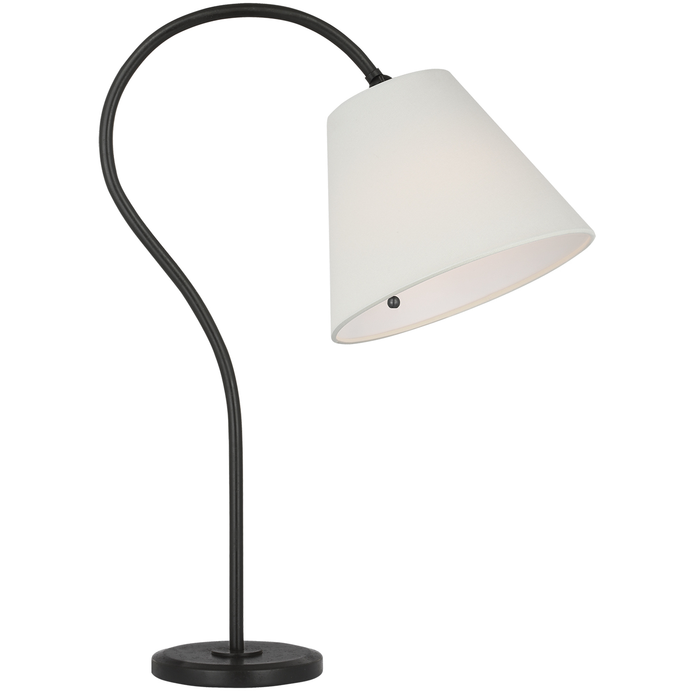 Amber Lewis Dume 23.5 inch 15 watt Aged Iron Arched Table Lamp Portable Light in Linen