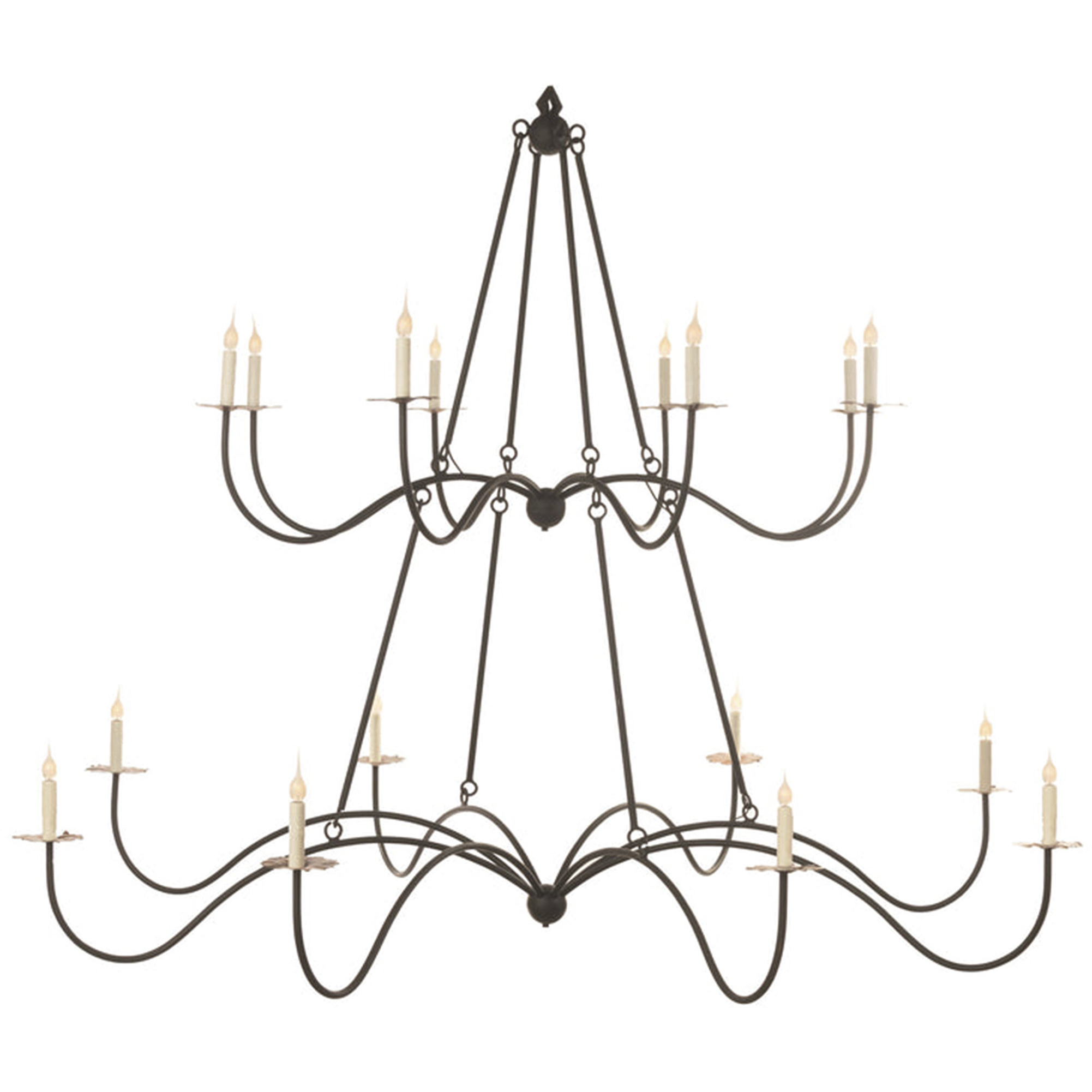 Lowcountry 16 Light Matte Black Chandelier Ceiling Light