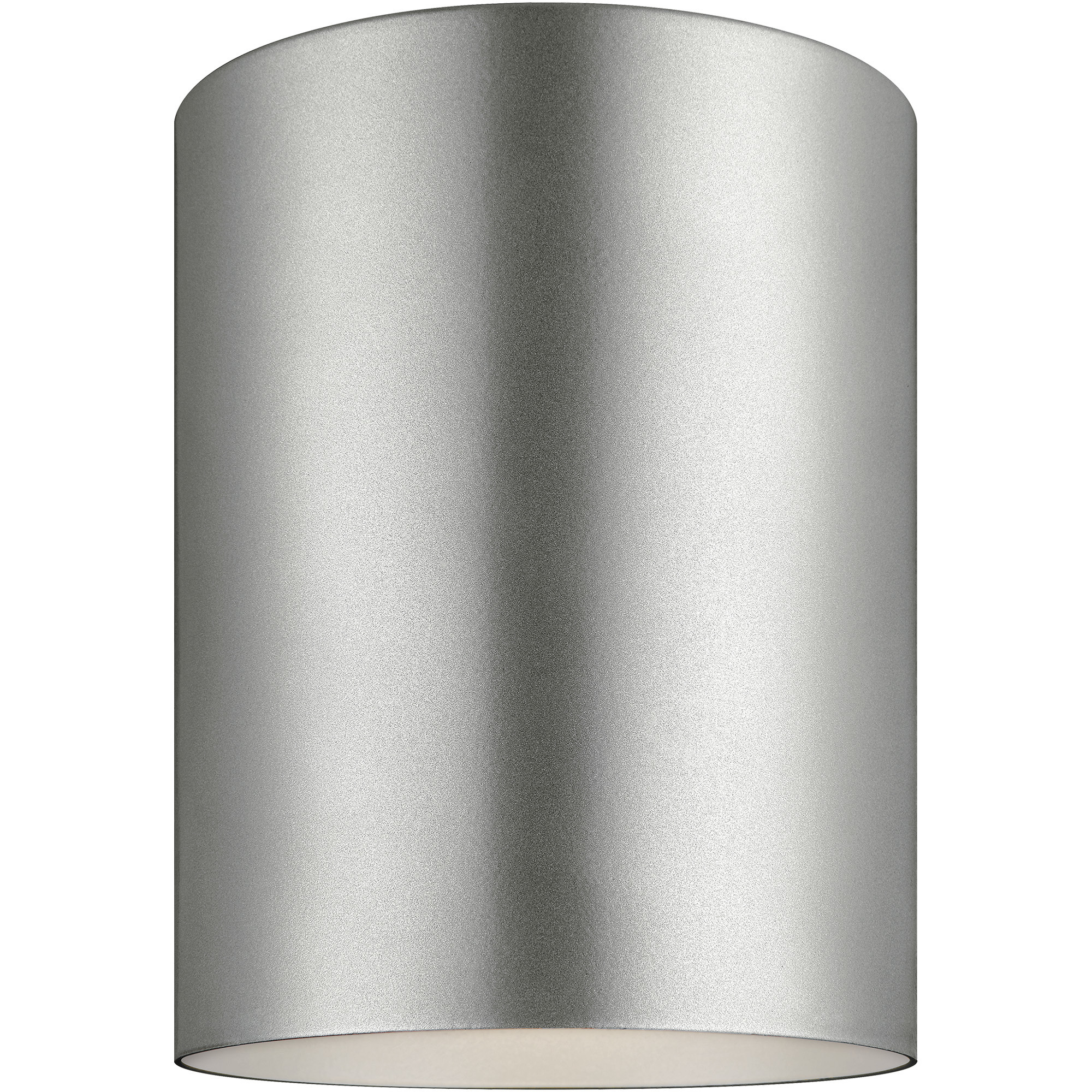 Outdoor Cylinders 1 Light 5.13 inch Painted Brushed Nickel Outdoor Flush Mount