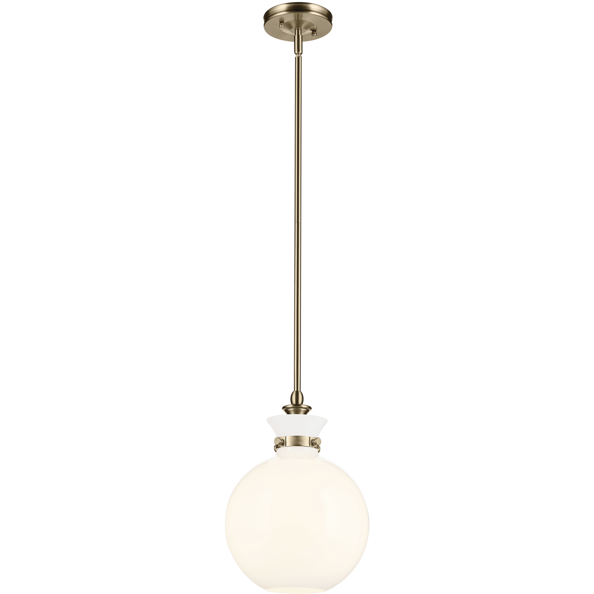 Laria 1 Light Champagne Bronze Pendant Ceiling Light in Opal