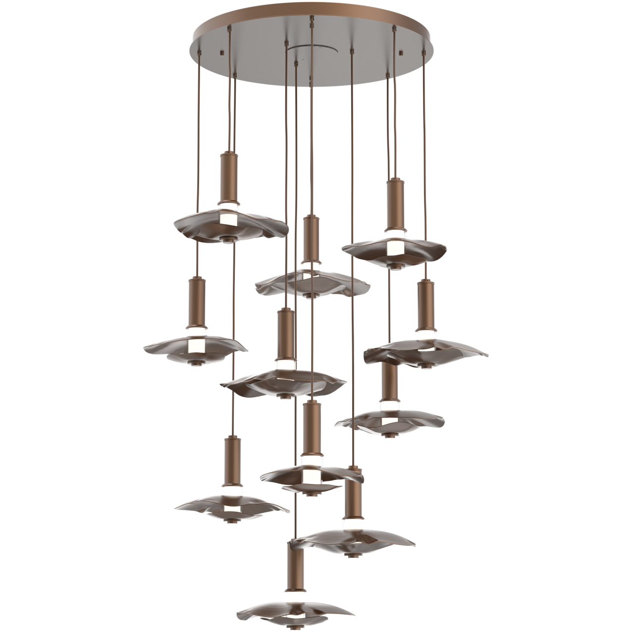 Cumulus LED 43.5 inch Burnished Bronze Multi-Pendant Ceiling Light