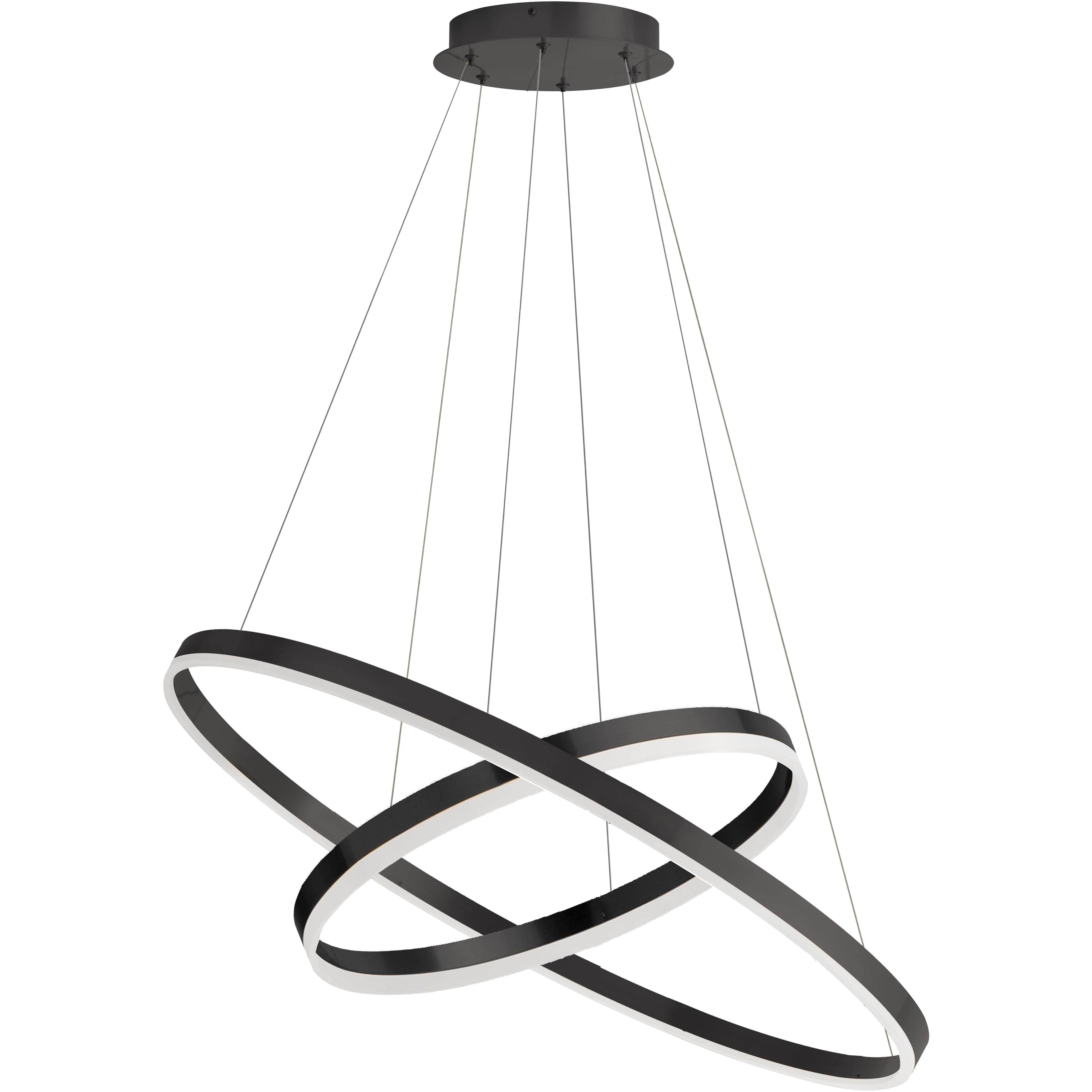 Circulo LED 29 inch Matte Black Chandelier Ceiling Light