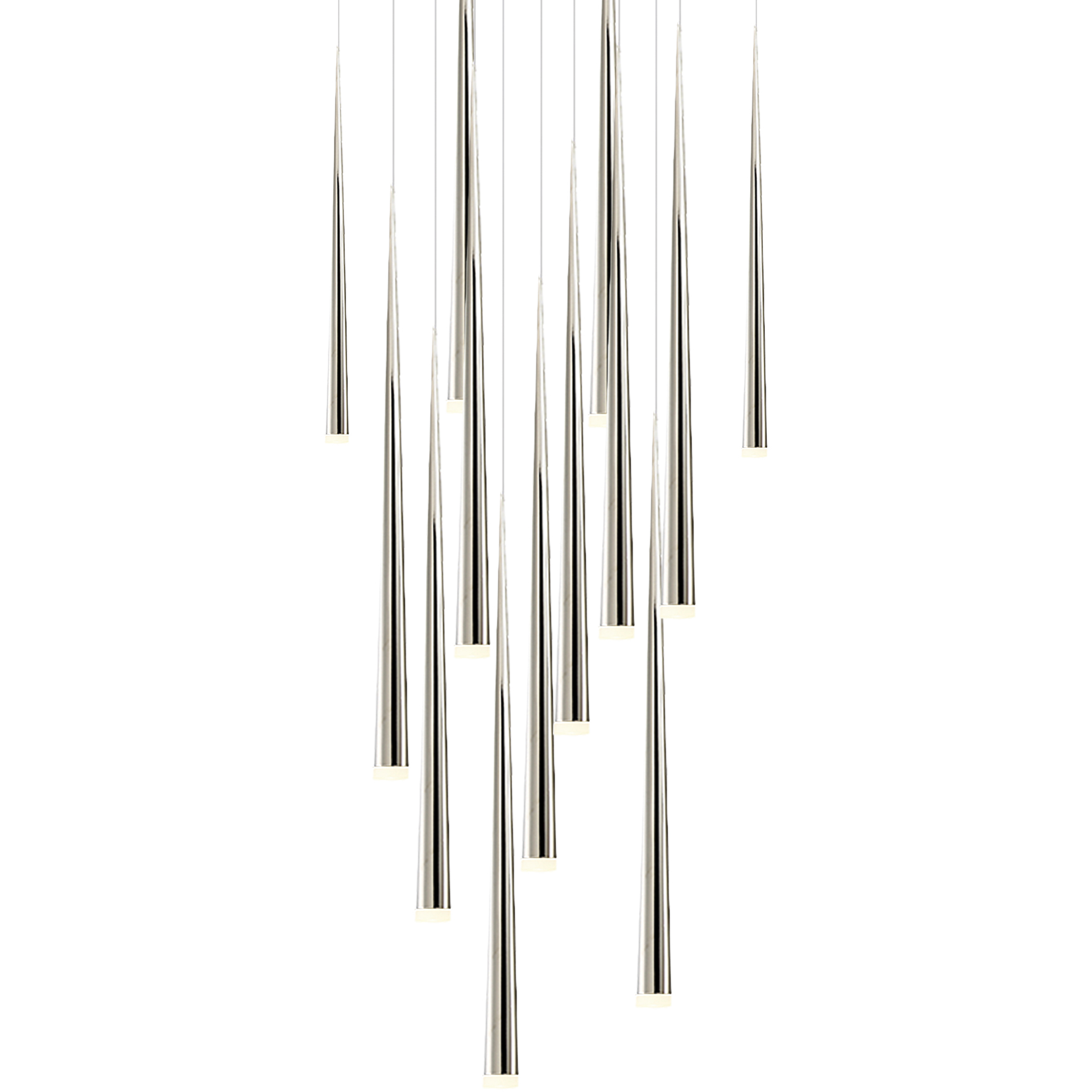 Cascade 13 Light 20 inch Polished Nickel Multi-Light Pendant Ceiling Light