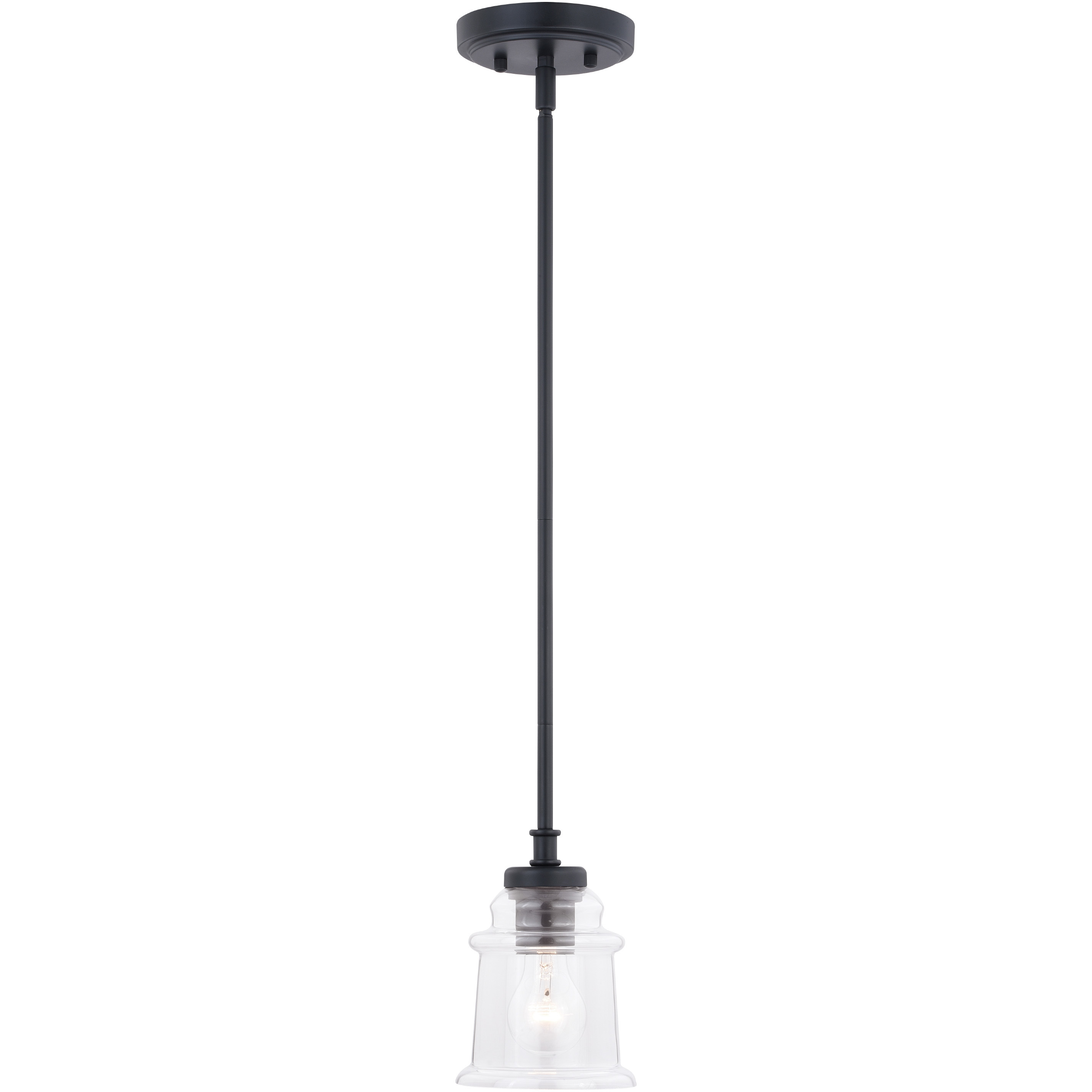 Toledo LED 5.25 inch Matte Black Mini Pendant Ceiling Light