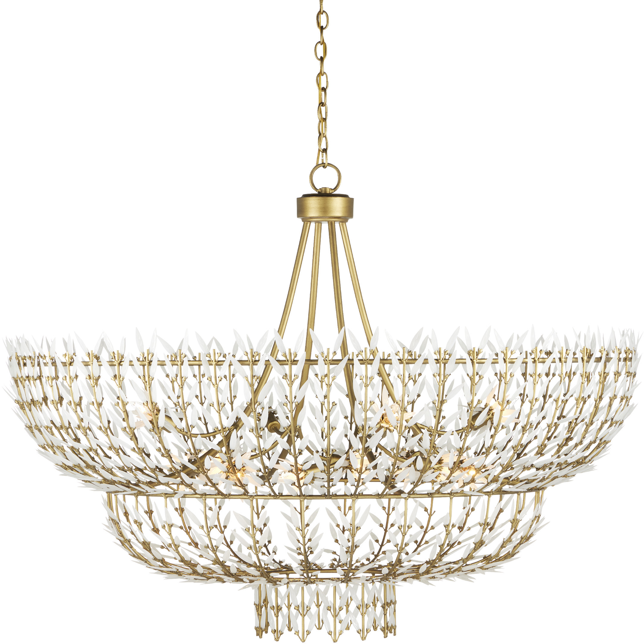 Magnum Opus 12 Light 56 inch Brass Chandelier Ceiling Light, Grande