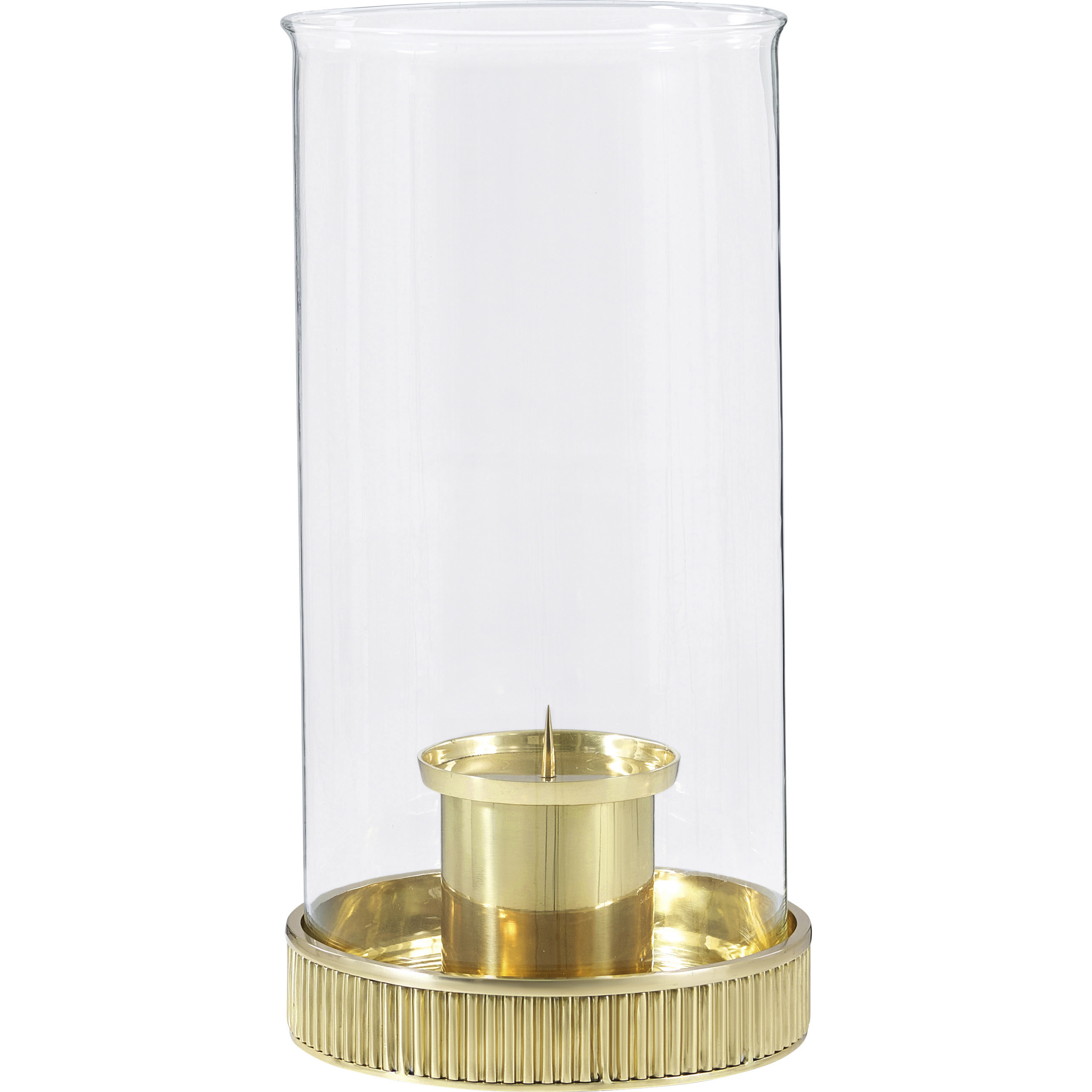 Last Storm of the Season 14.25 X 7.5 inch Candle Stand, Brass with Glass, Spencer London