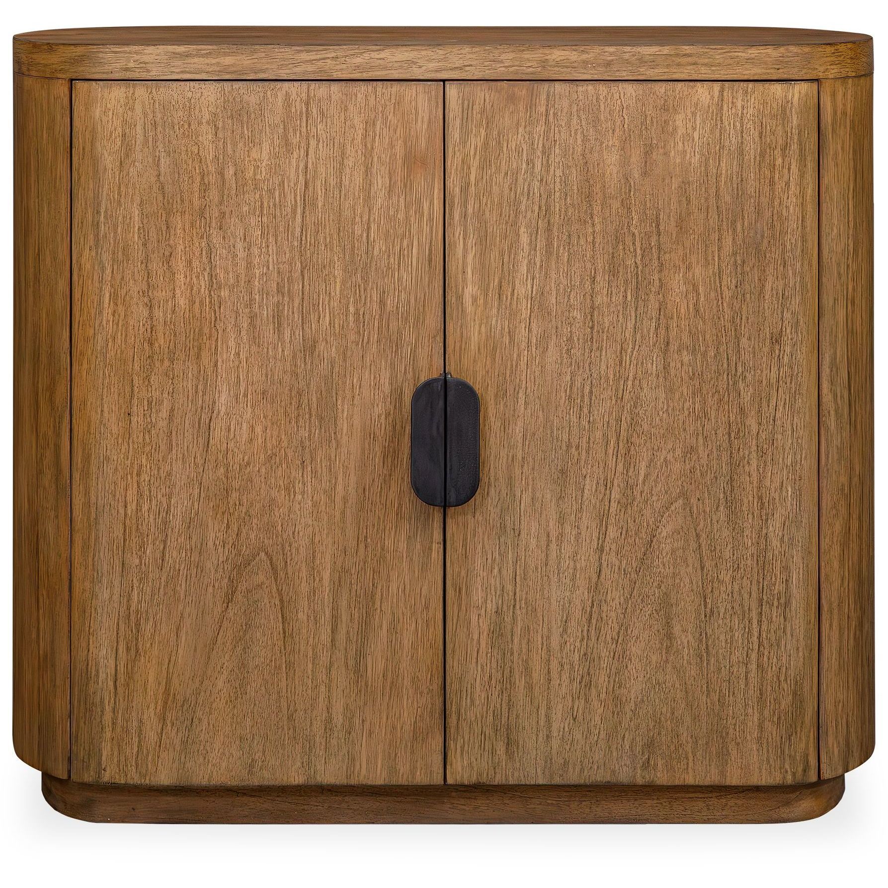 Newell Natural Mindi Wood and Dark Bronze 2 Door Cabinet