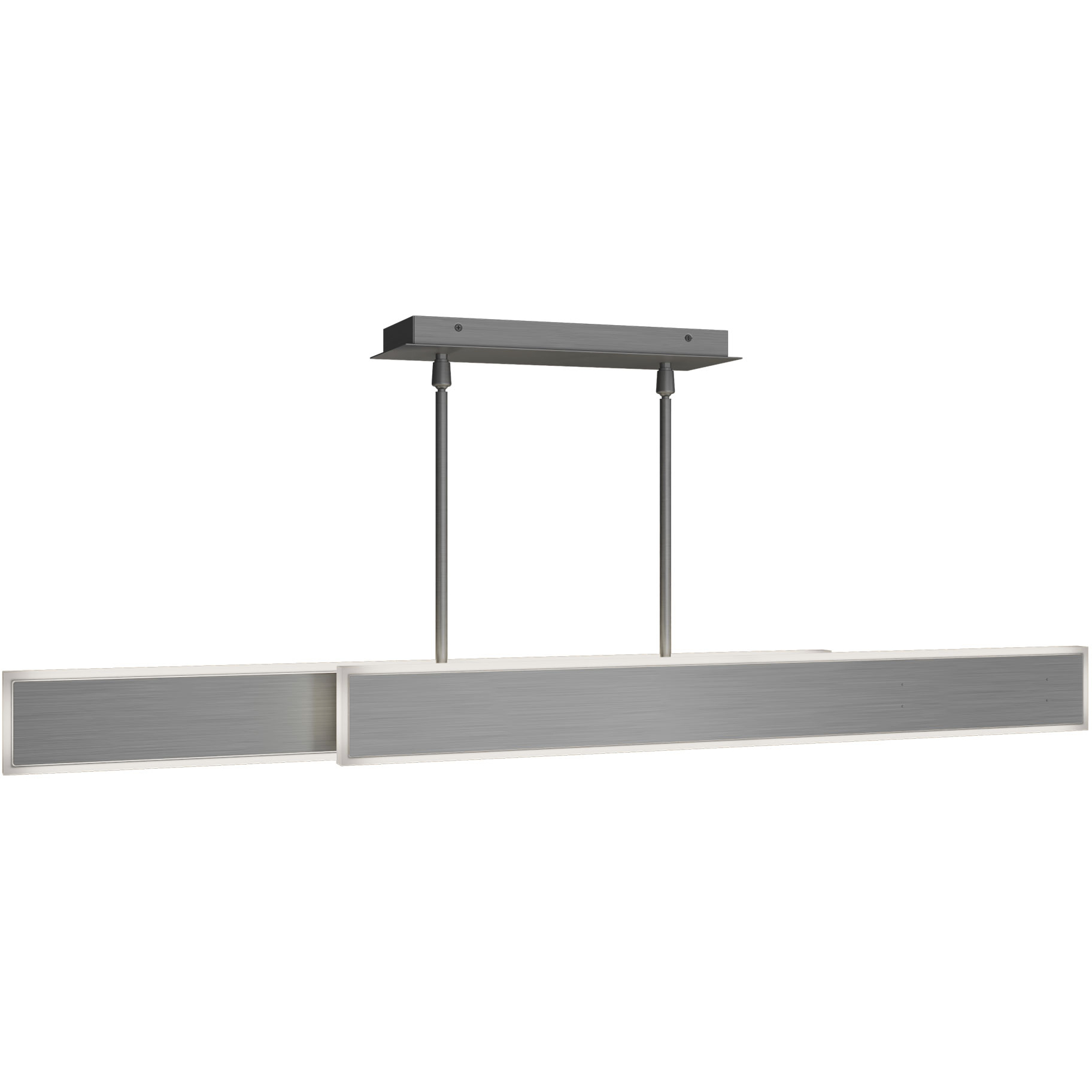 Bastone Linear Pendant Ceiling Light in 2700K, Brushed Nickel, dweLED