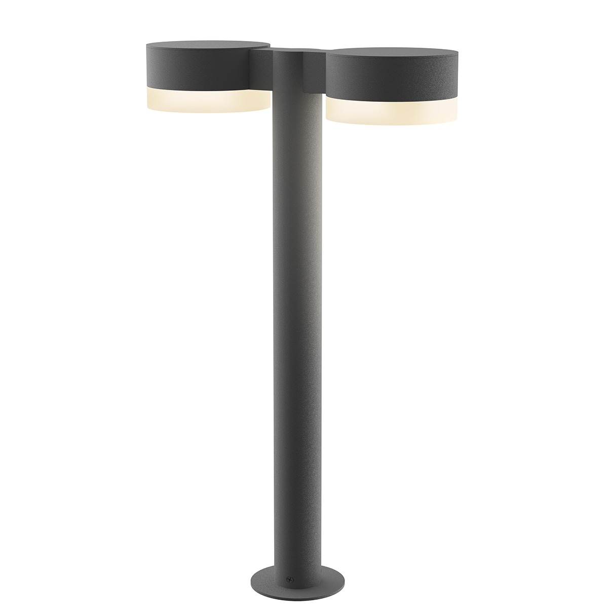 REALS 12 VAC Textured Gray Bollard
