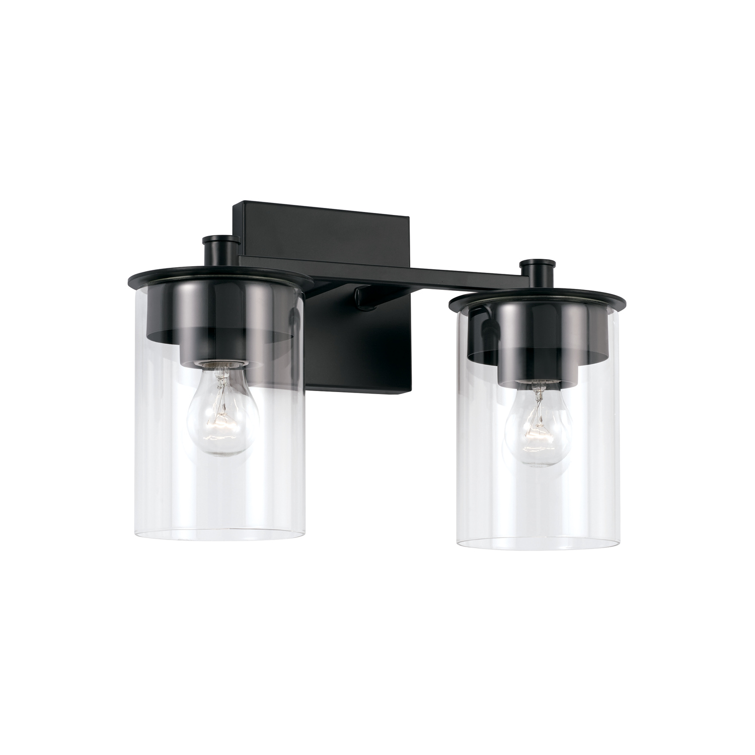 Mason 2 Light 14 inch Matte Black Vanity Light Wall Light