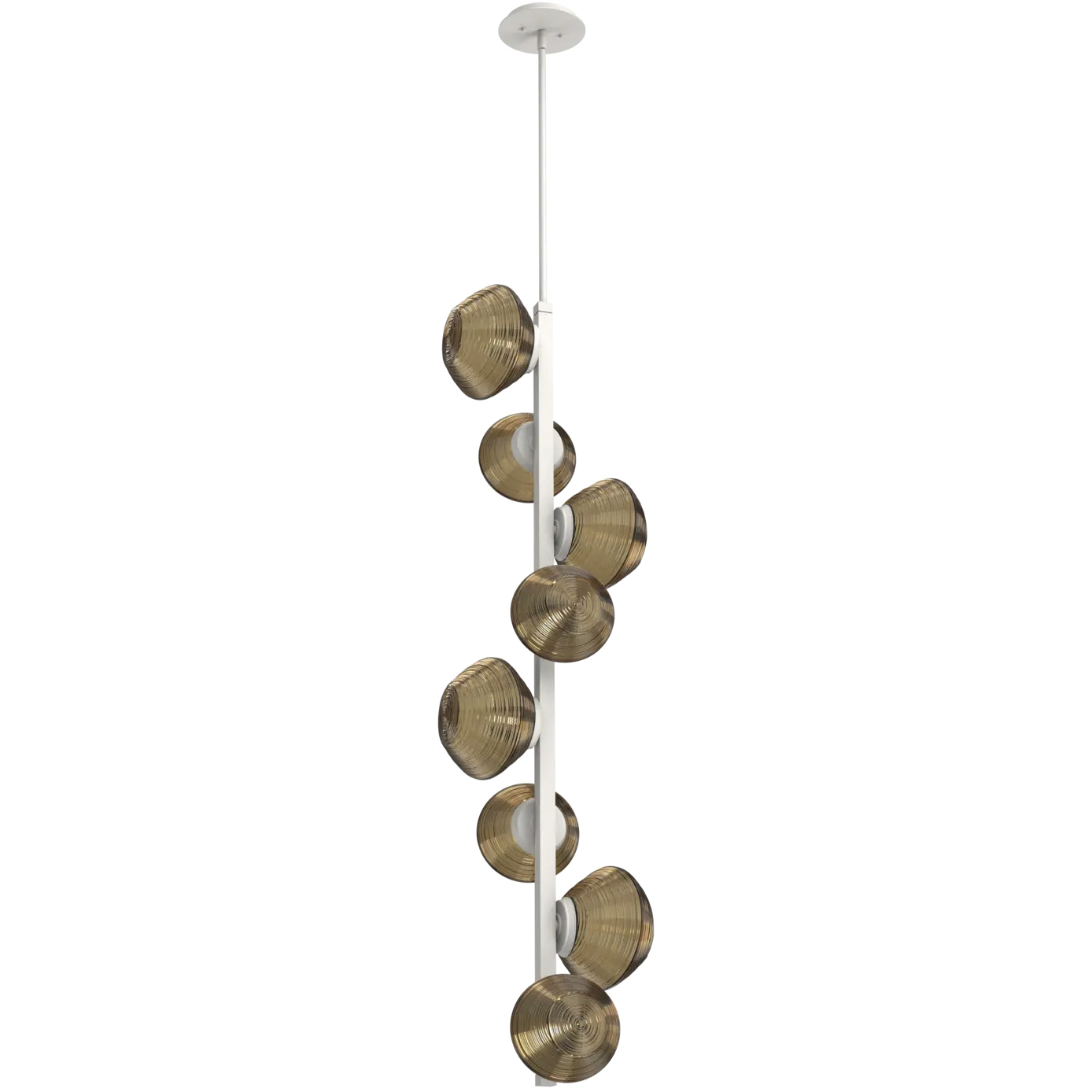 Mesa LED 13.3 inch Salt White Chandelier Ceiling Light, Twisted Vine