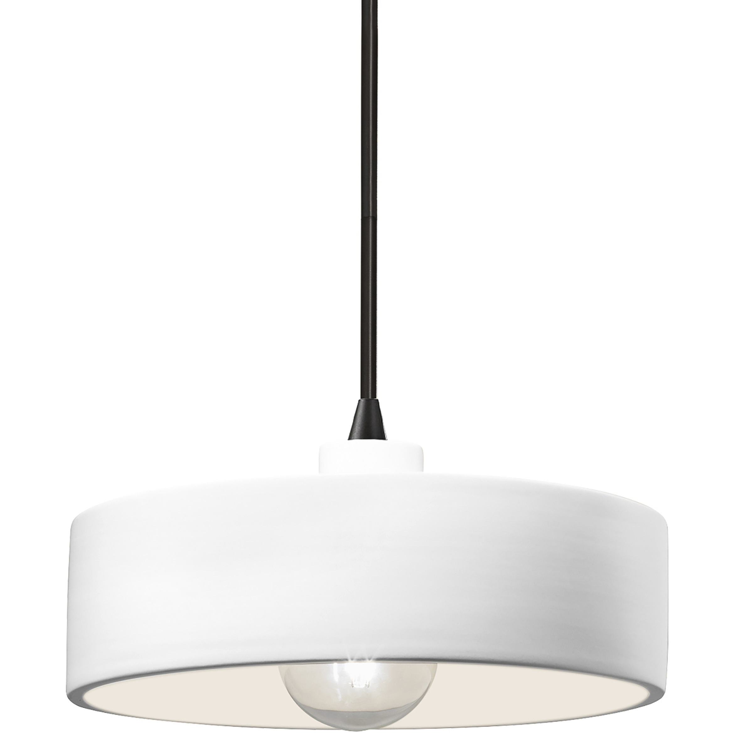 Radiance Collection 1 Light 12 inch Matte Black Pendant Ceiling Light
