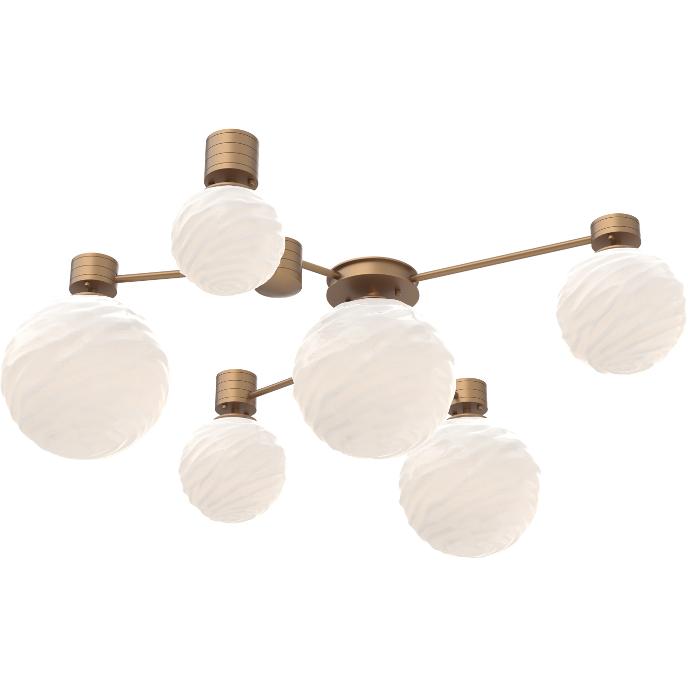 Gaia LED 41.1 inch Novel Brass Hub & Spoke Ceiling Light in 3000K LED, White