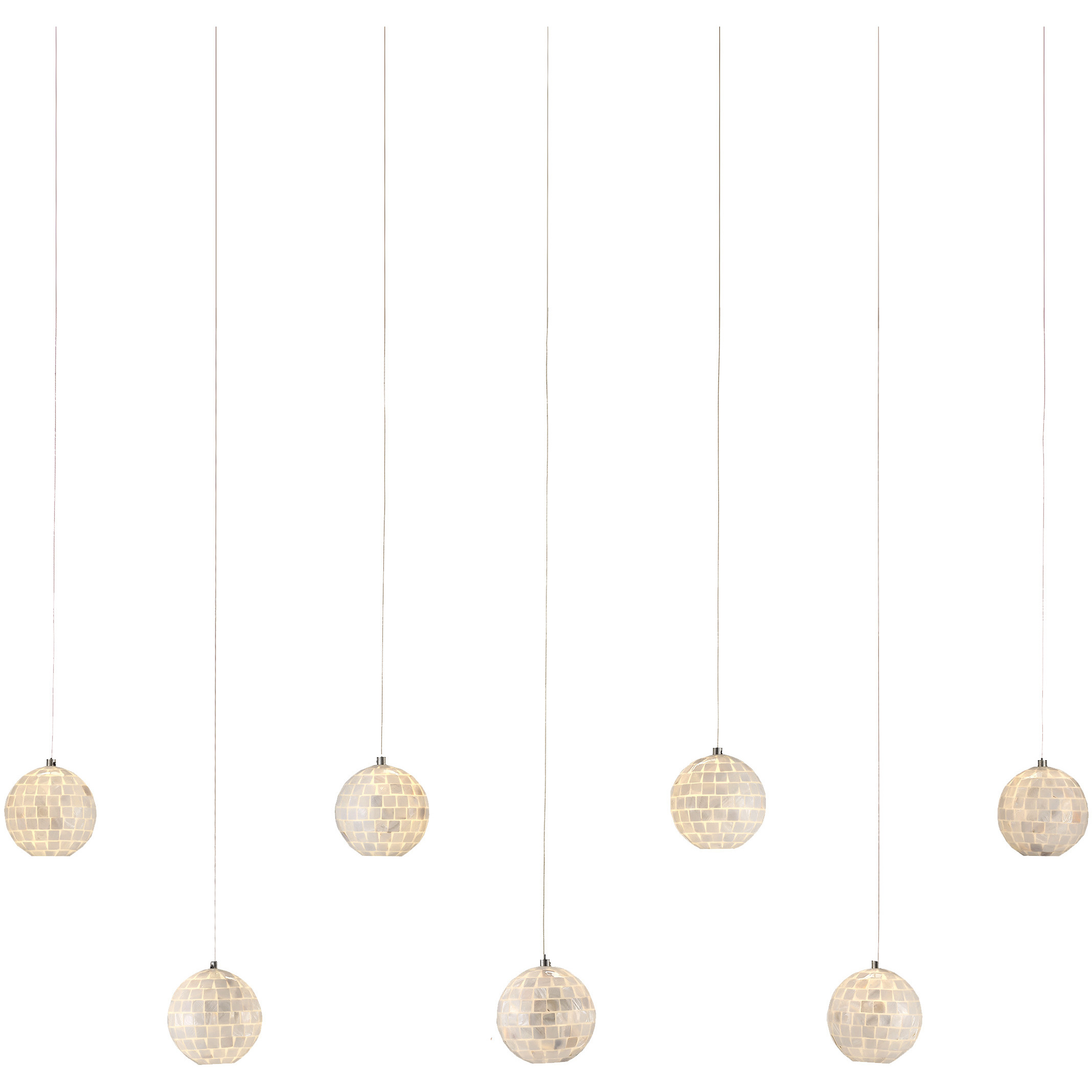 Finhorn 7 Light 59 inch Silver Multi-Drop Pendant Ceiling Light