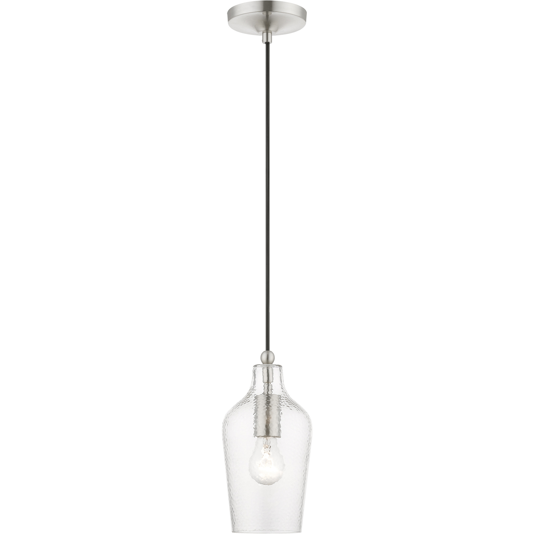 Avery 1 Light 5.25 inch Brushed Nickel Mini Pendant Ceiling Light