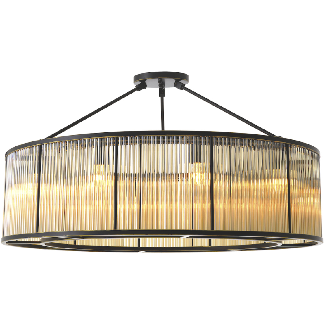 Bernardi 10 Light 43.31 inch Bronze Highlight and Vintage Glass Ceiling Lamp Ceiling Light, Extra-Large