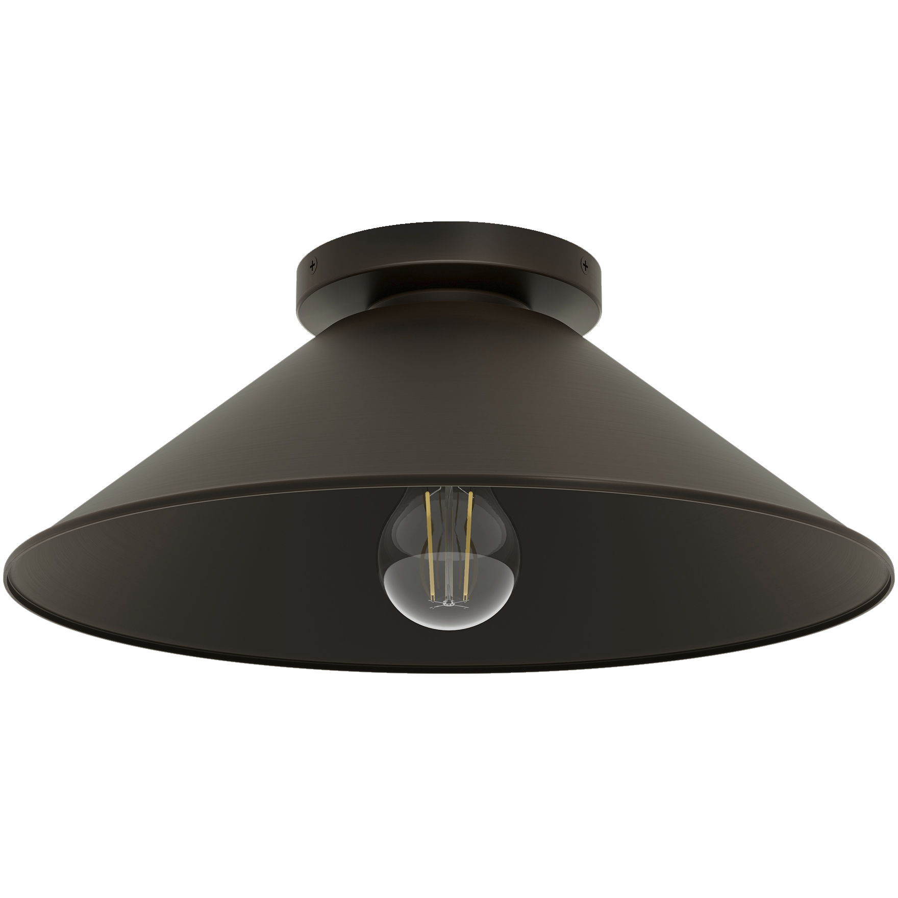 Skyflow 1 Light 14 inch Matte Bronze Outdoor Flush Mount, Medium