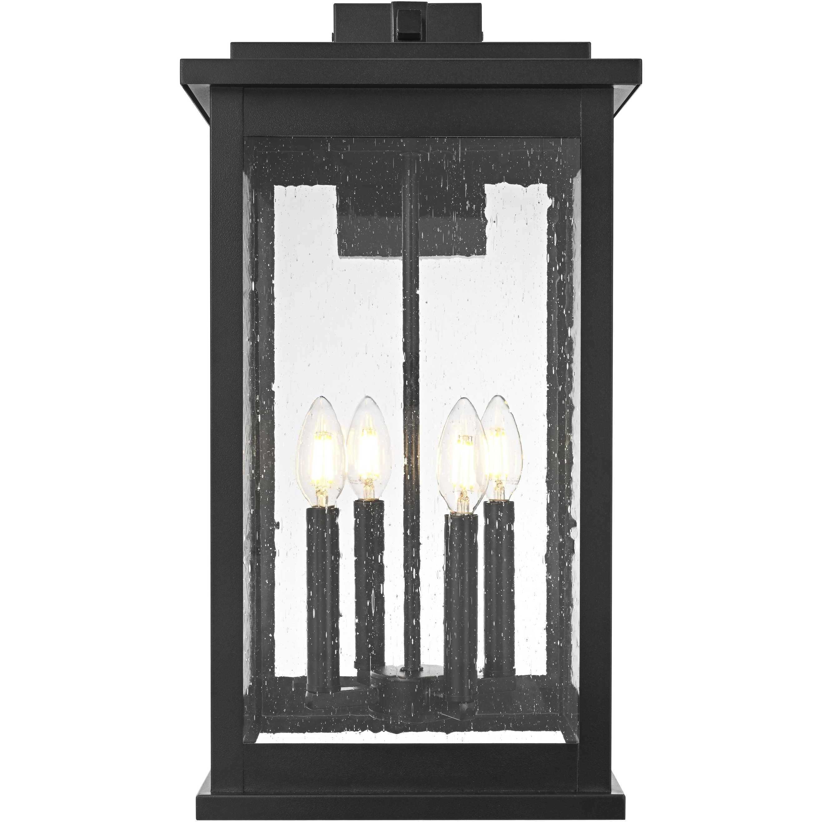 Ringgold 4 Light 22 inch Black Outdoor Wall Sconce