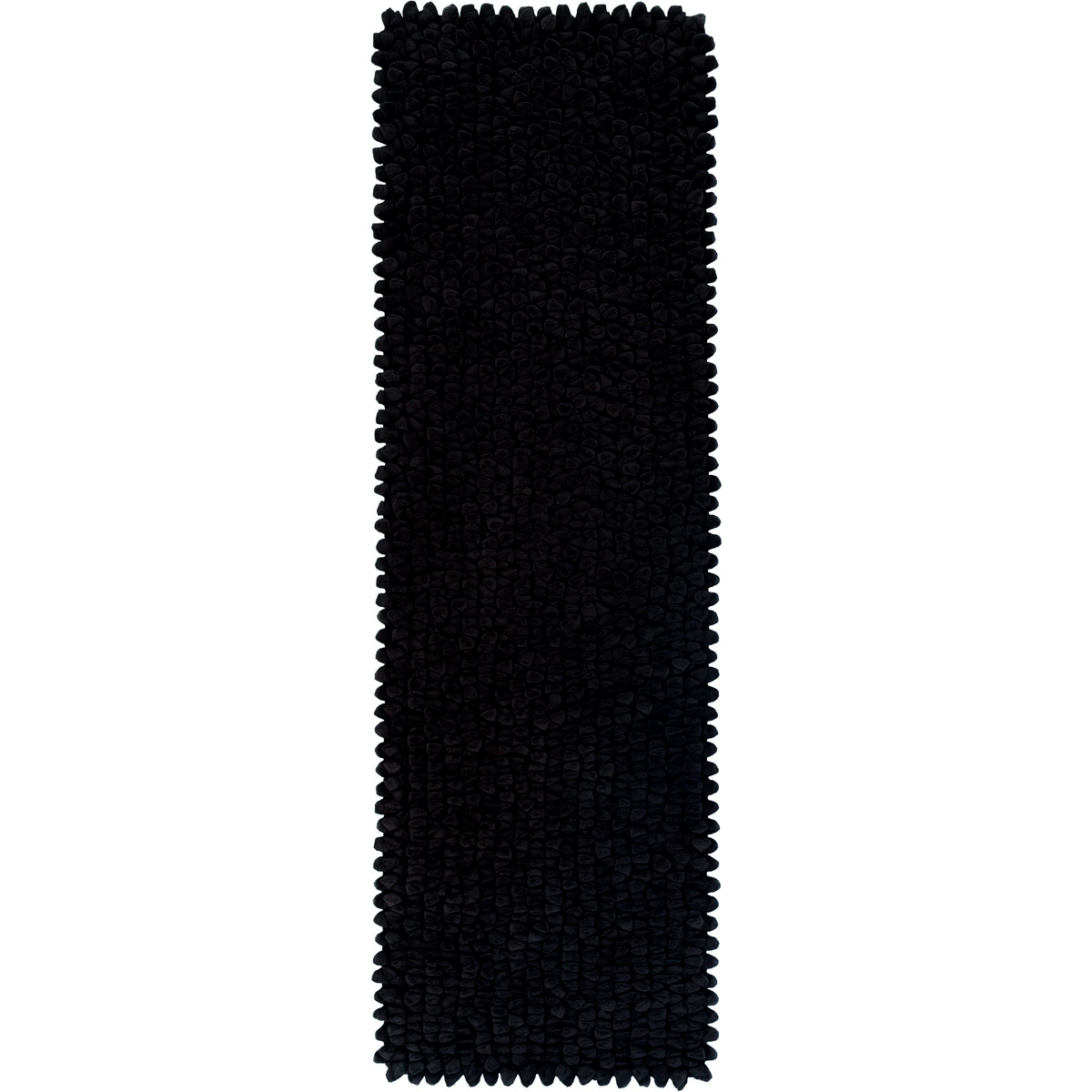 Nestle 96 X 30 inch Black Runner, Polyester