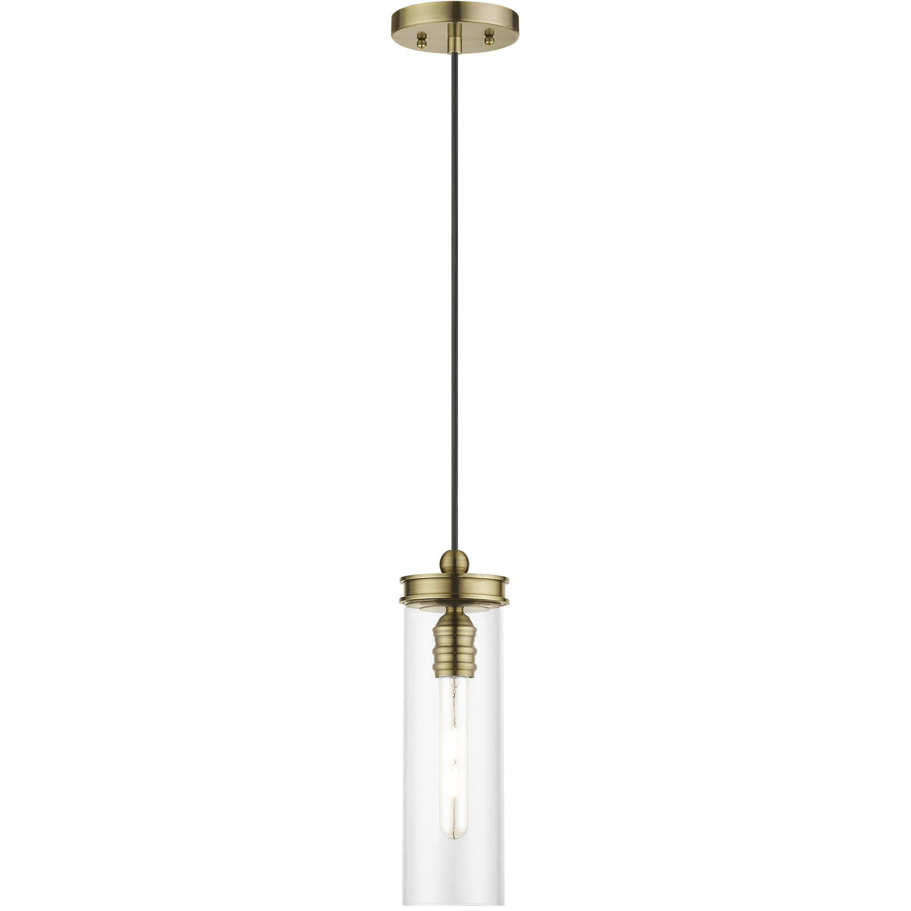 Devoe 1 Light 5.13 inch Antique Brass Mini Pendant Ceiling Light