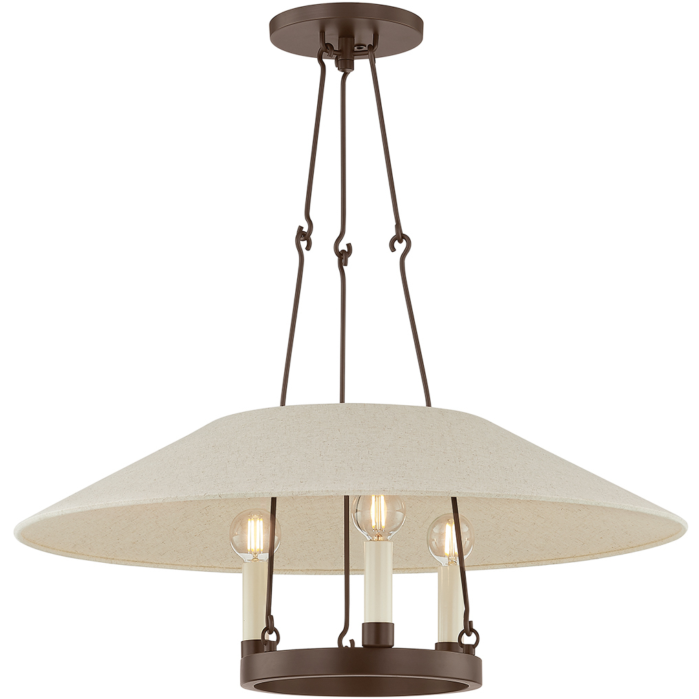 Troy Lighting F1625BRZ Archive 3 Light 25 inch Bronze Chandelier Ceiling Light