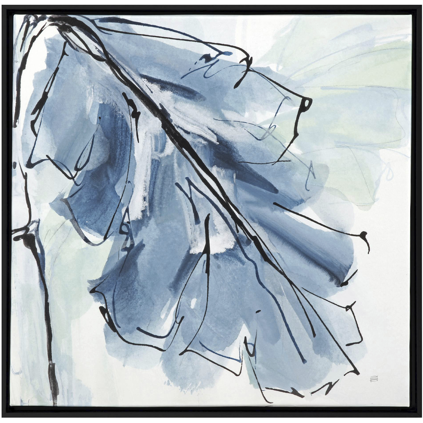 Luxe Banana Leaf Blue and Green Canvas, Propac