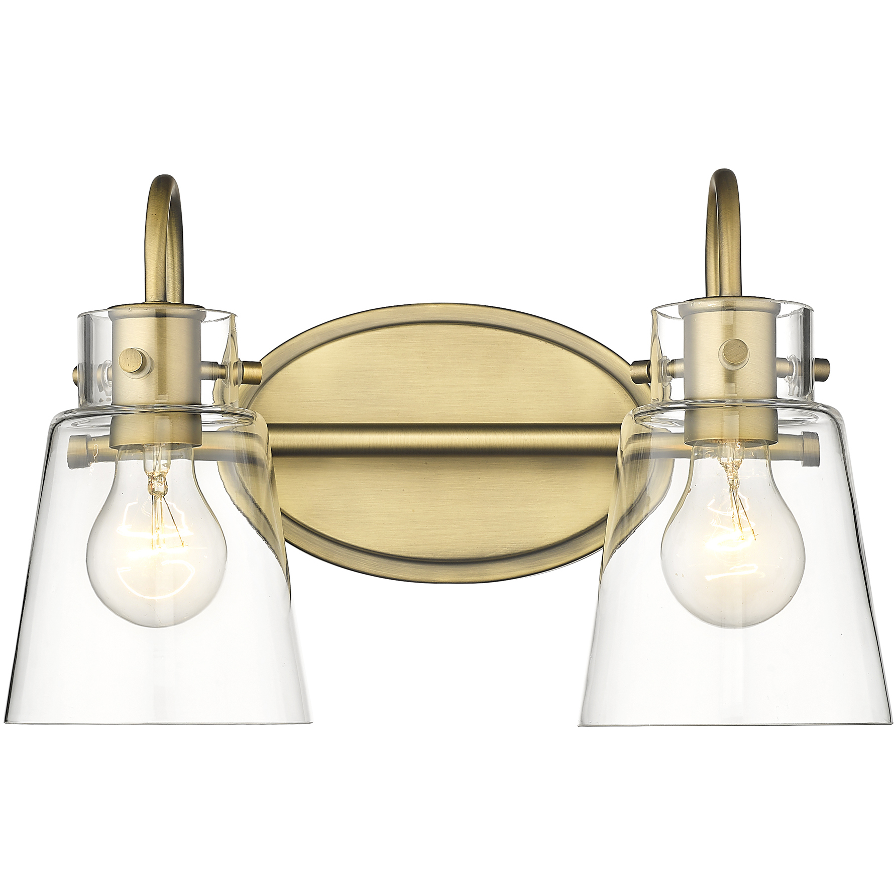 Bristow 2 Light 15 inch Antique Brass Vanity Light Wall Light