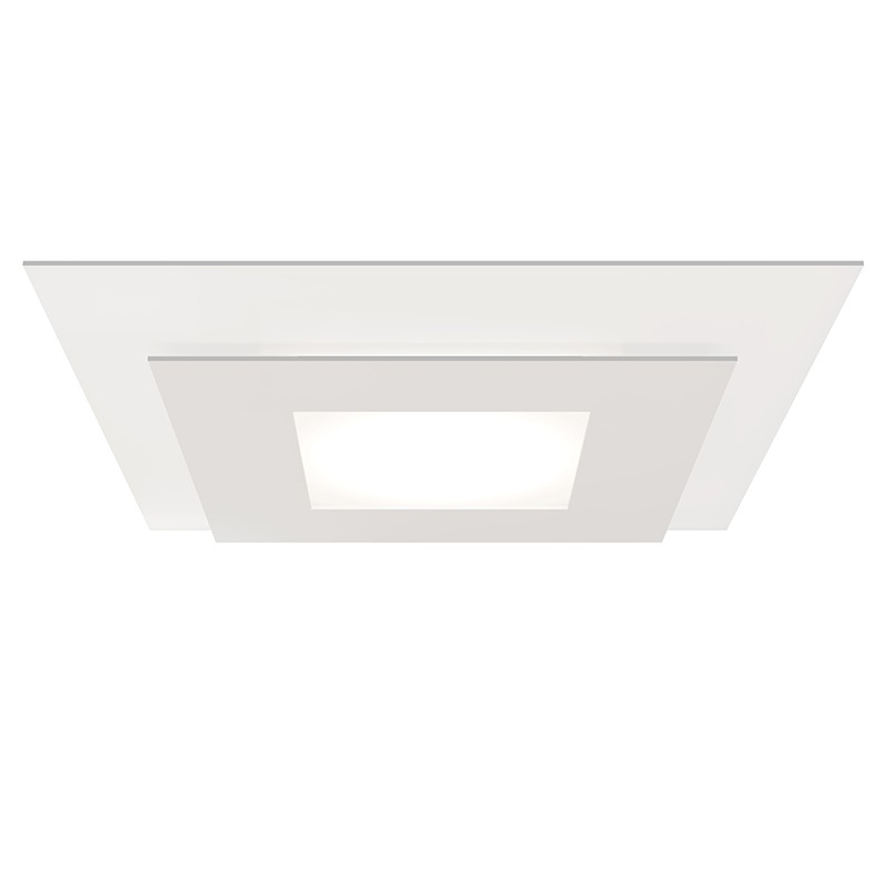 Offset LED 20 inch Textured White Surface Mount Ceiling Light in 3000K