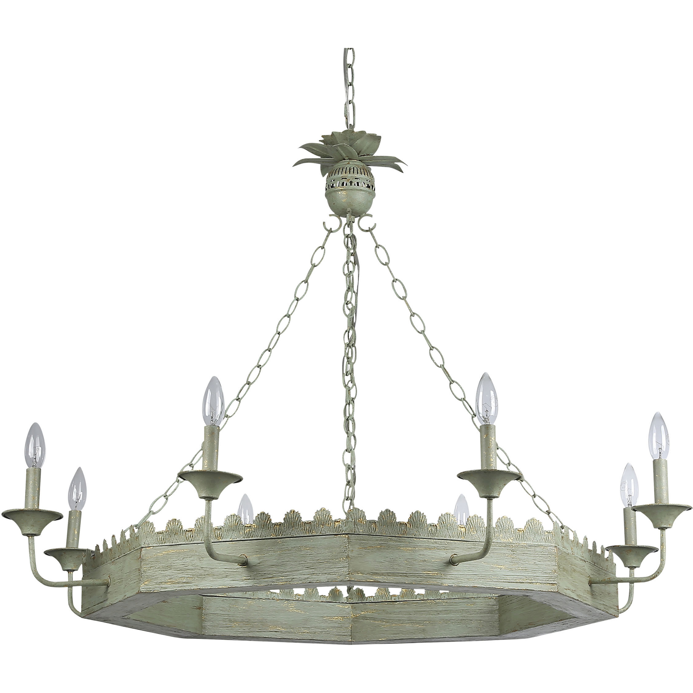 Finley 8 Light 42 inch Vintage Sage Chandelier Ceiling Light