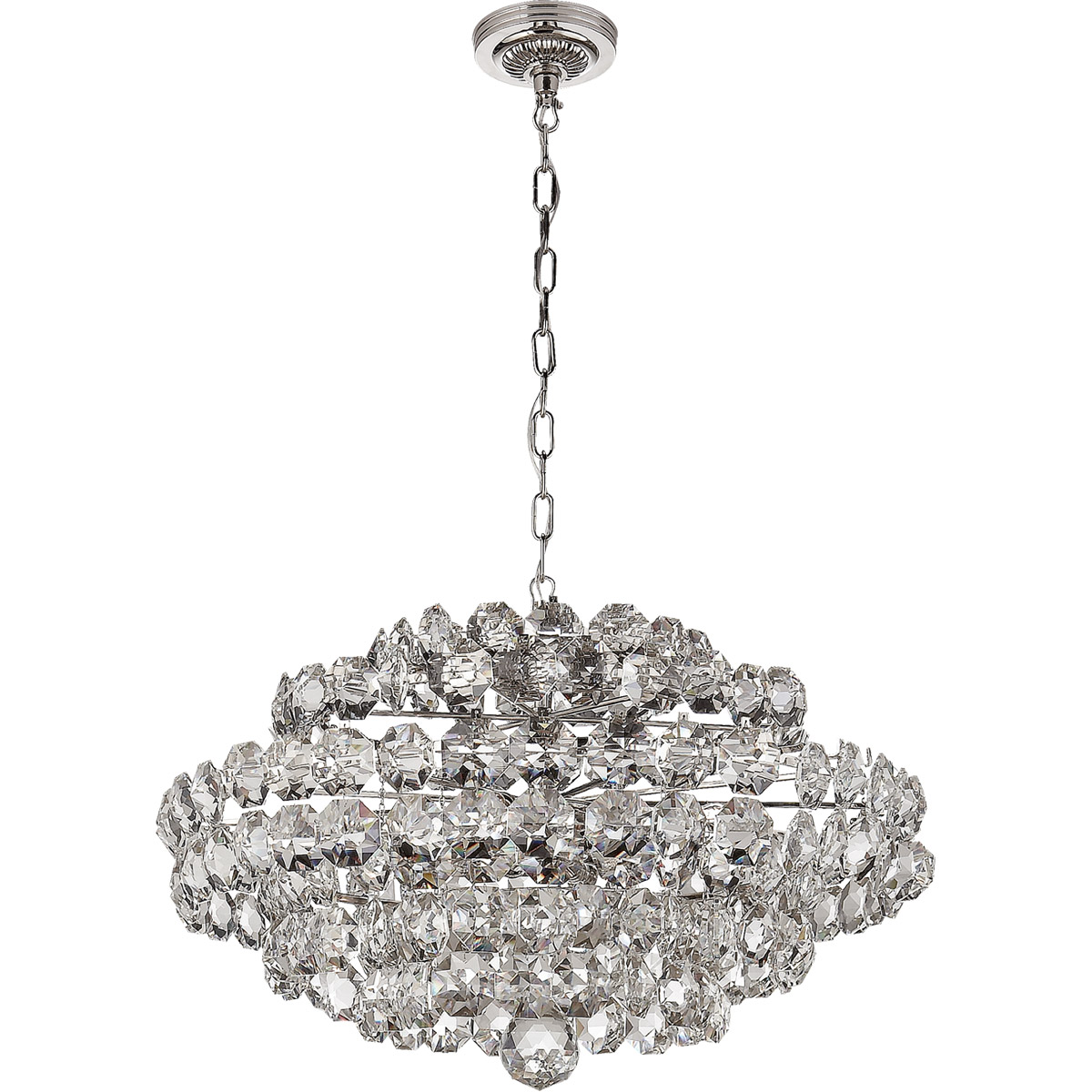 AERIN Sanger 12 Light 29 inch Polished Nickel Chandelier Ceiling Light, Small